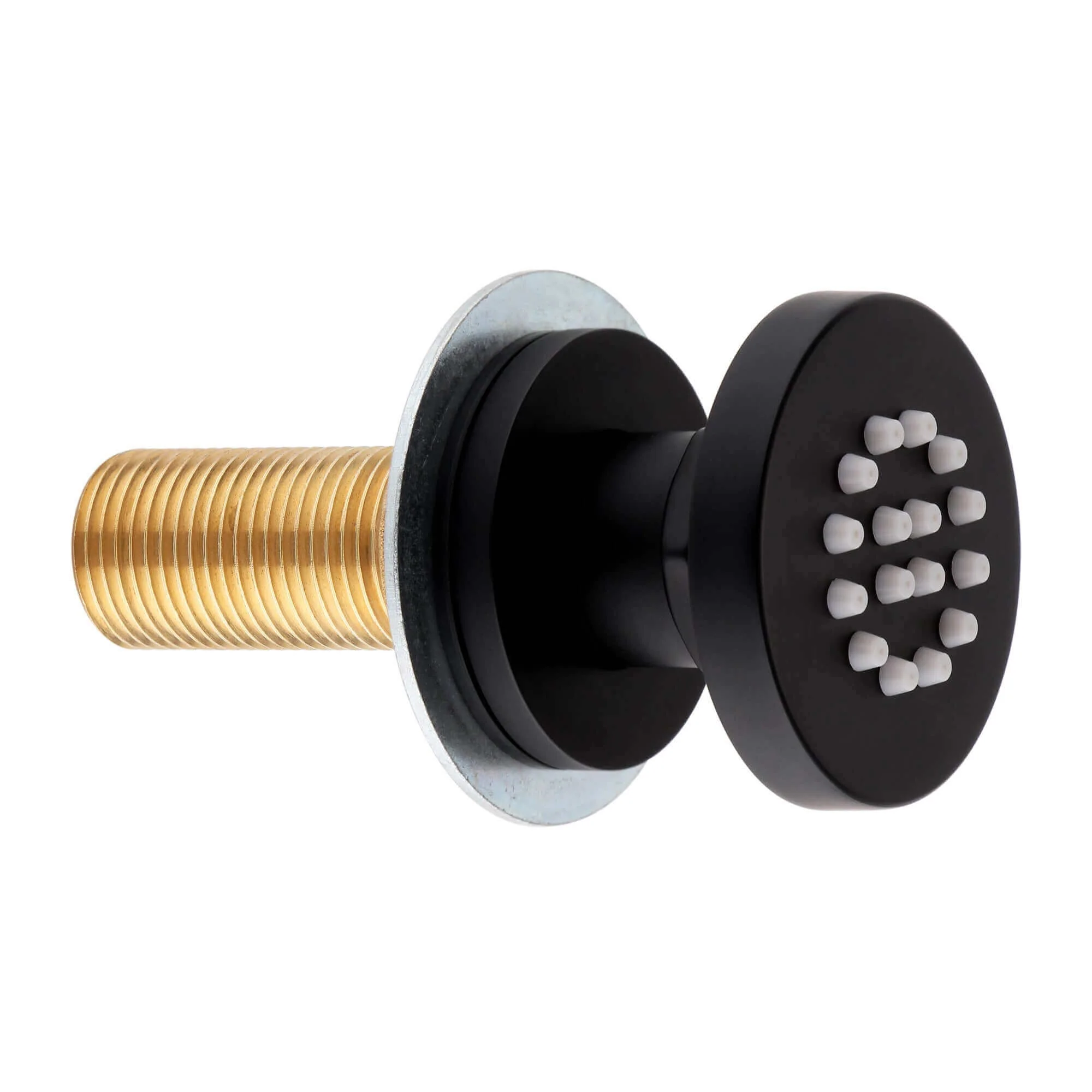 4 x round shower body jets - matt black - Image 5