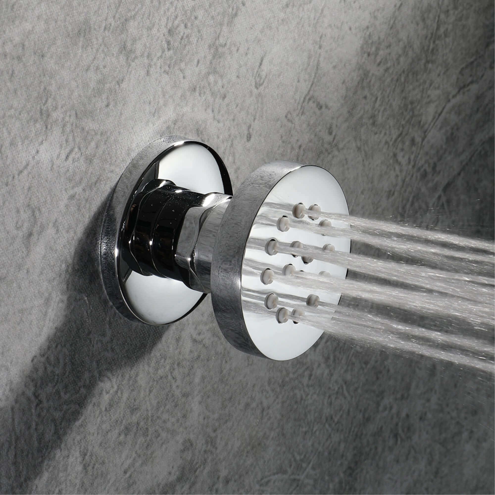 6 x round shower body jets - chrome - Image 3