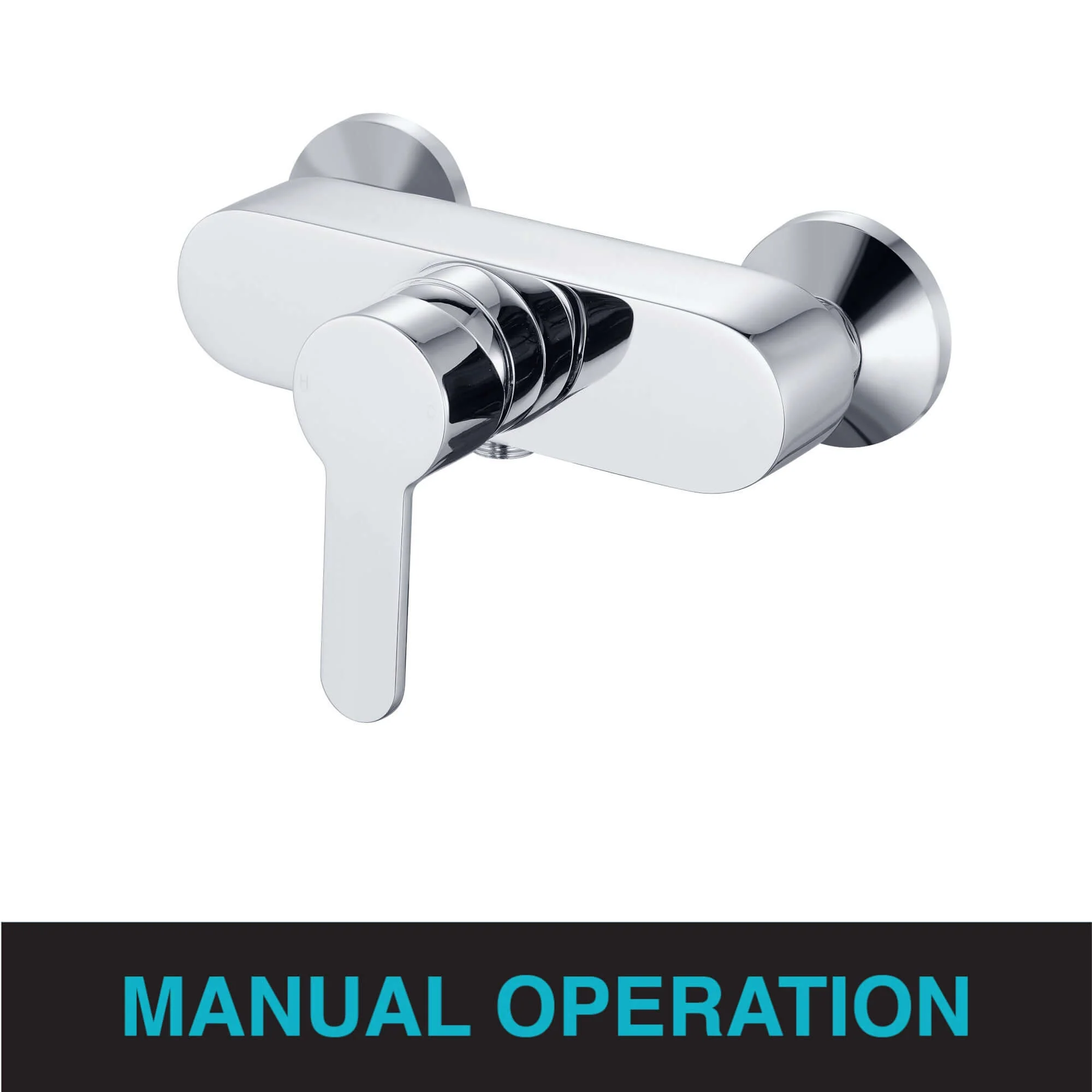 Apollo manual shower mixer with handset, hose and wall bracket - Image 4