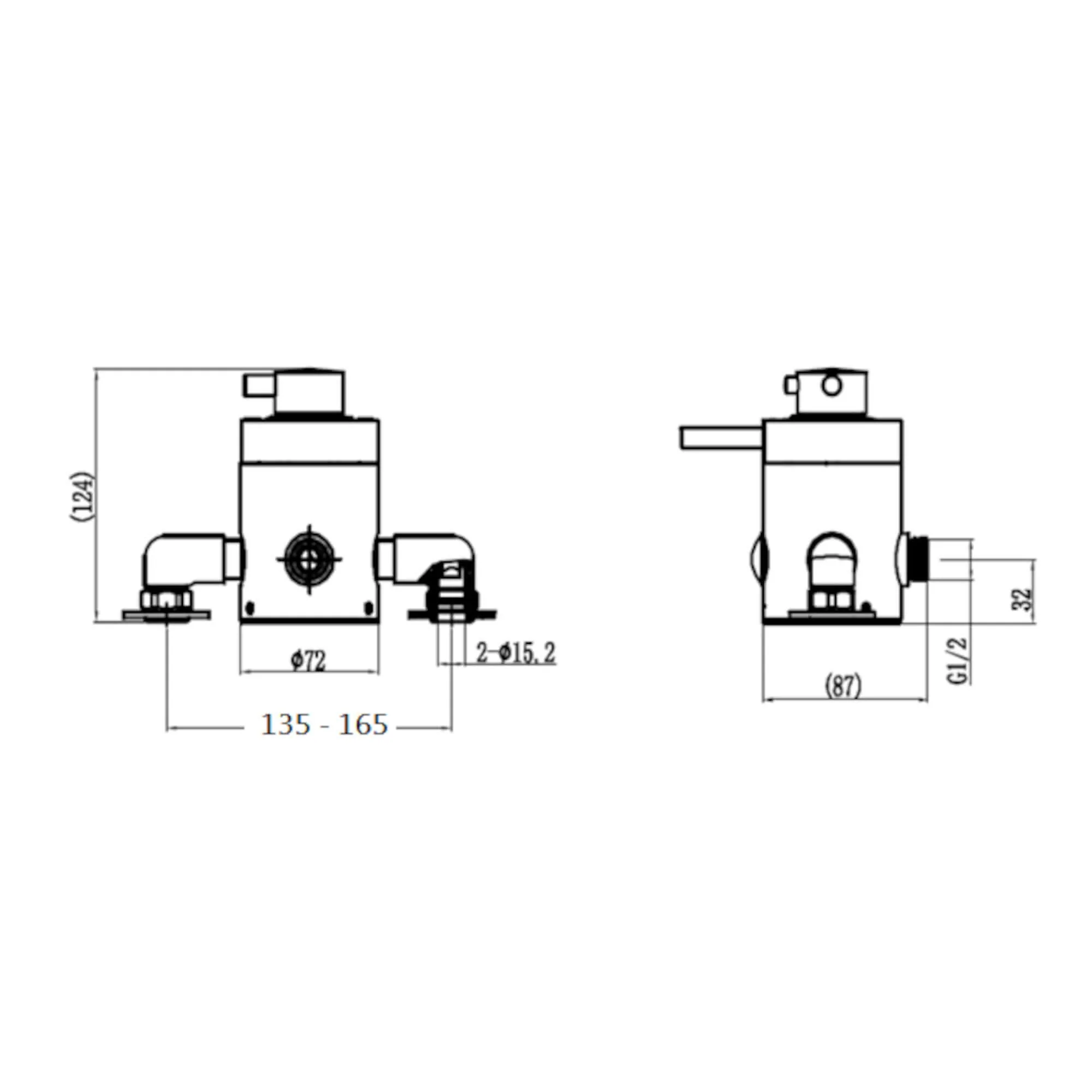 Azure modern exposed thermostatic concentric shower valve top or bottom outlet - chrome - Image 4