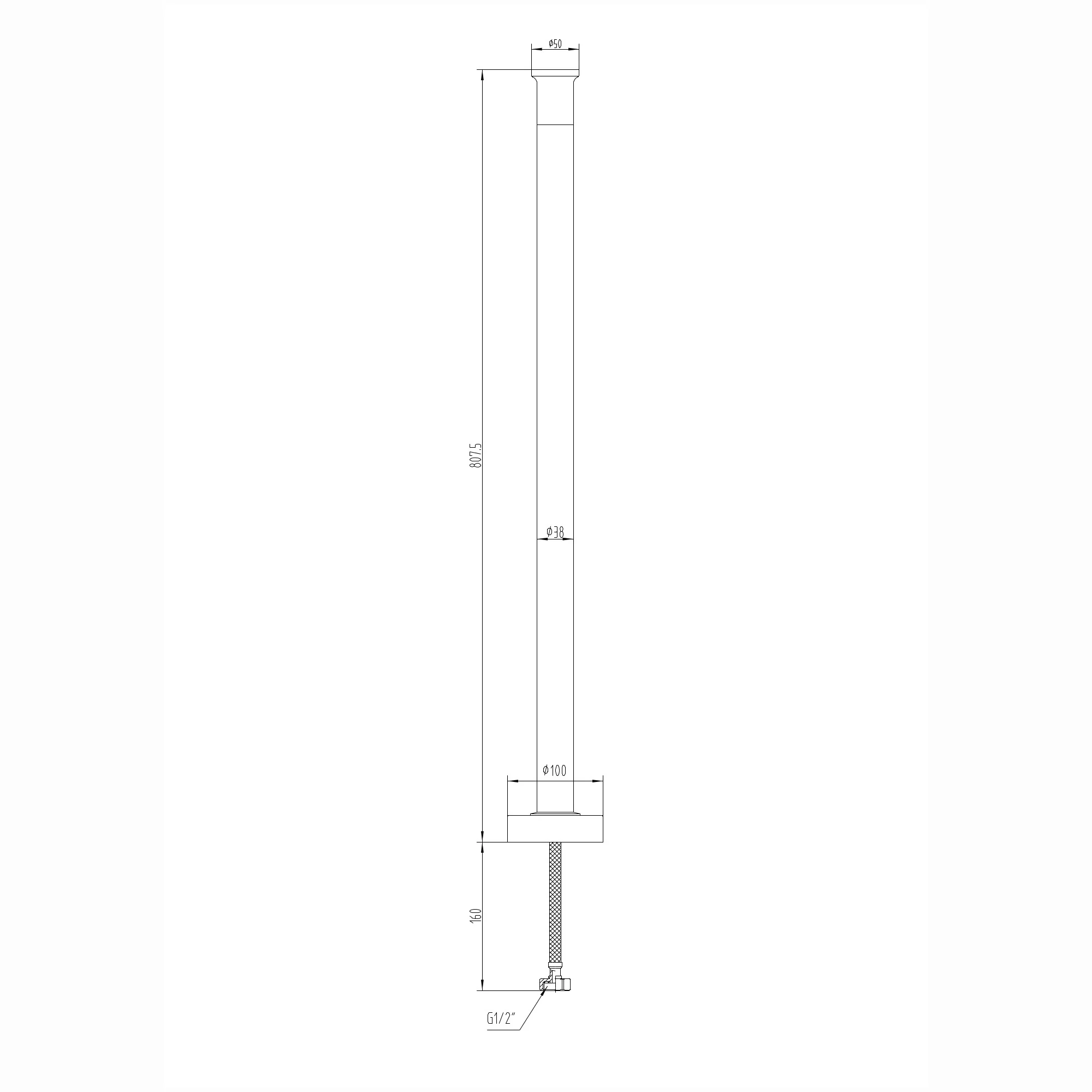 Bath mixer tap standpipes - chrome - Image 3
