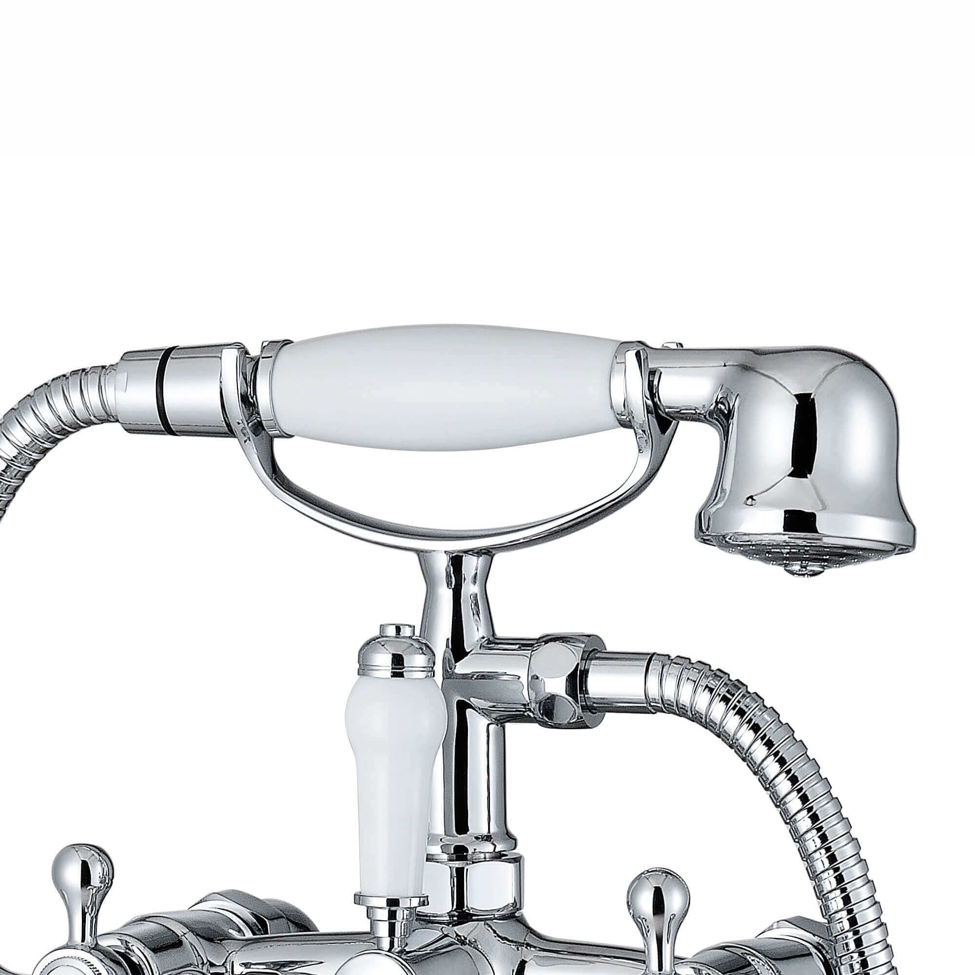 Beaumont Chrome Traditional Bath Shower Mixer Tap Crosshead - Image 4