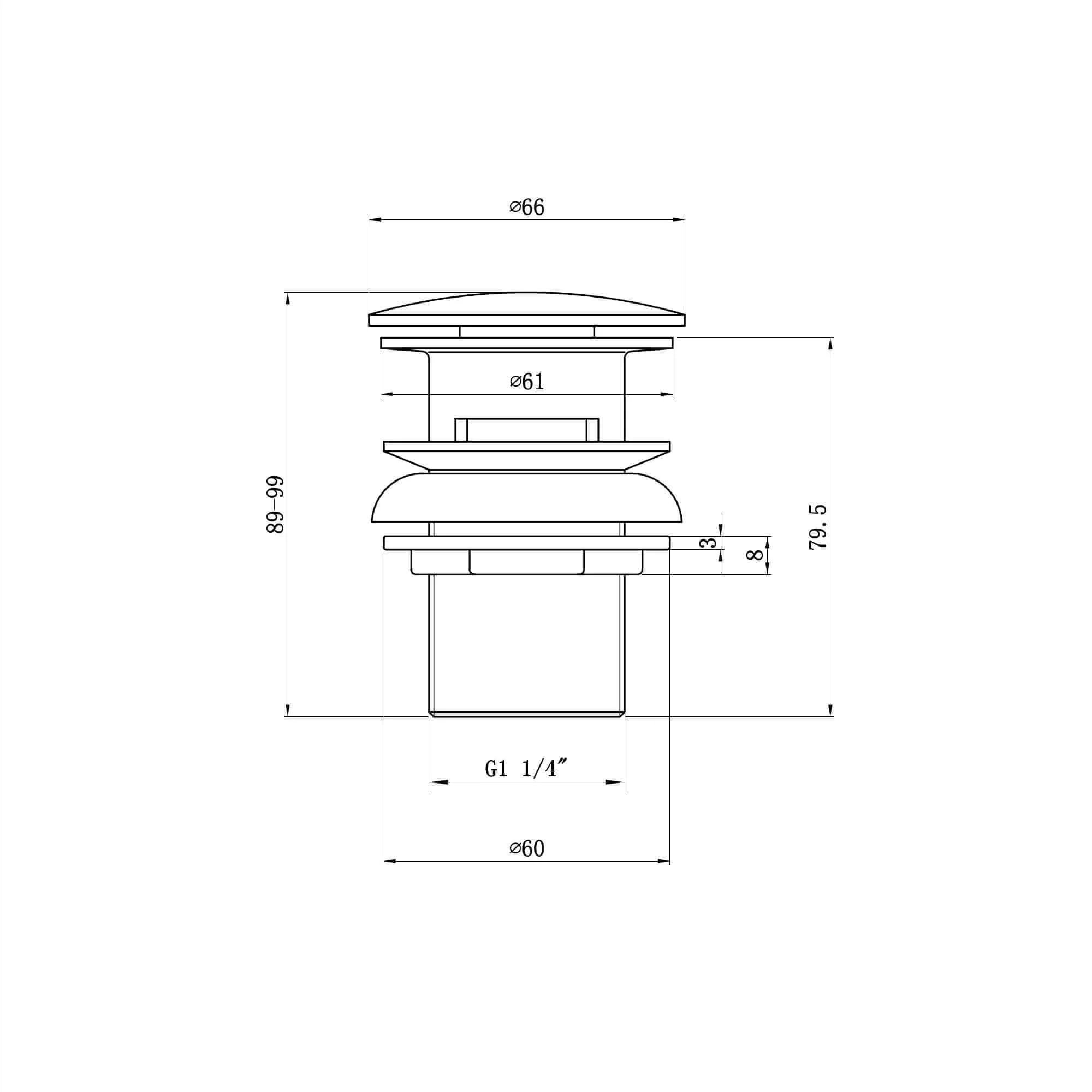 Beaumont traditional cross basin mixer tap with slotted waste - chrome - Image 8