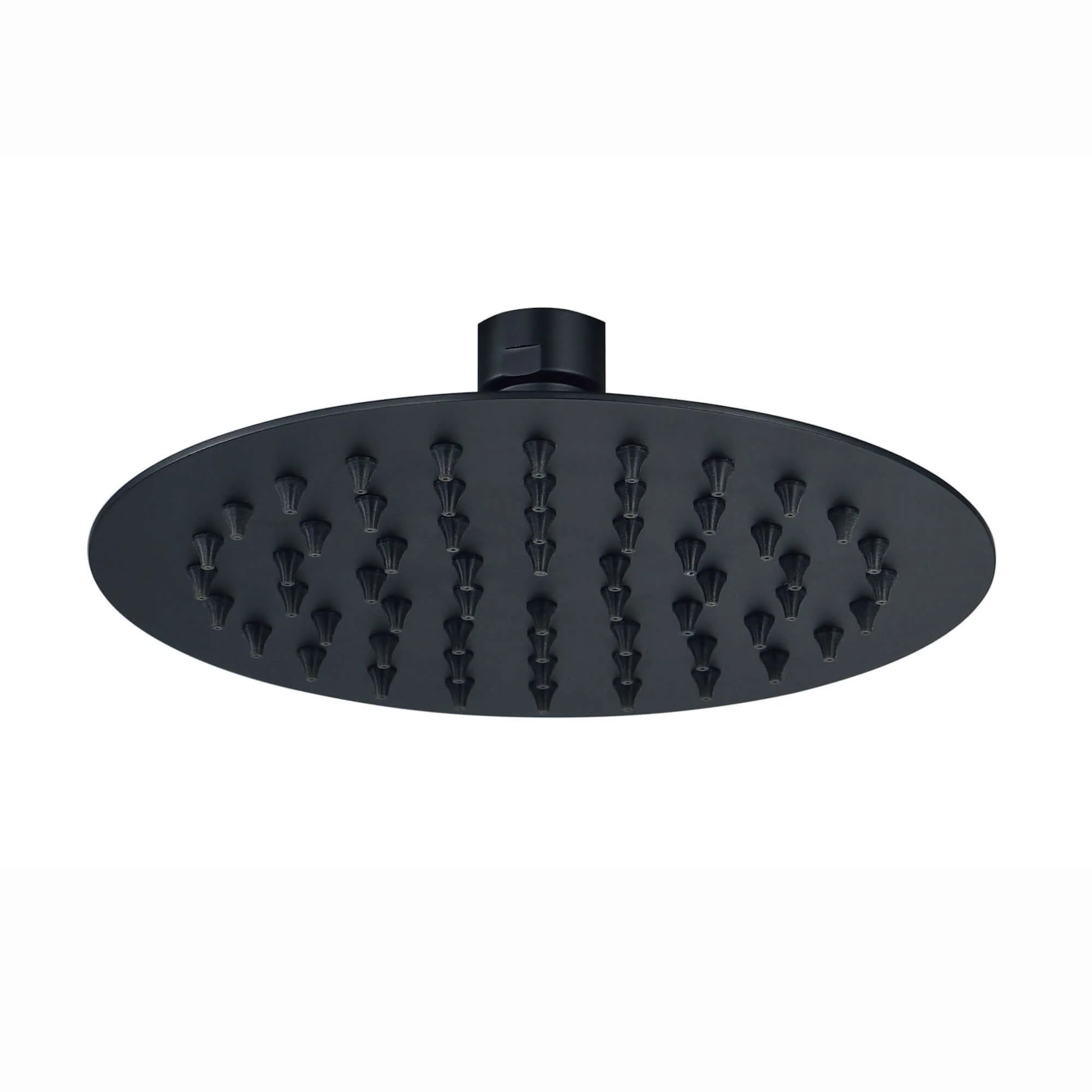 Carre Dual Rigid Riser Kit Round Ultra Slim Overhead Rain Shower & 3 Setting Handheld Shower - Black - Image 2
