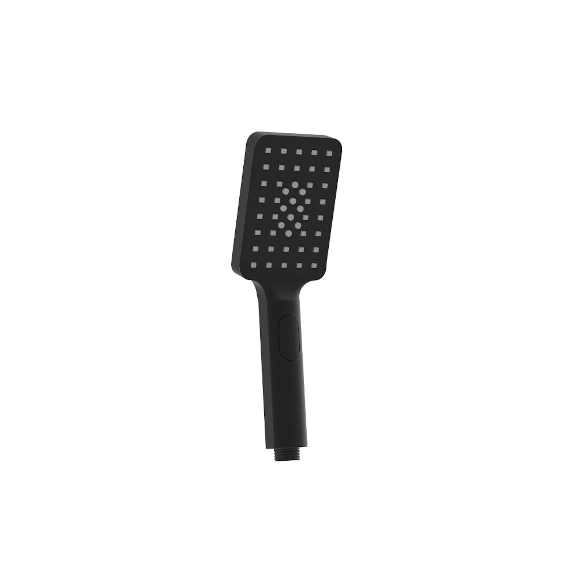 Contemporary Square 3 Function Hand Shower Kit Incl. Hose And Wall Bracket With Outlet - Black - Image 2
