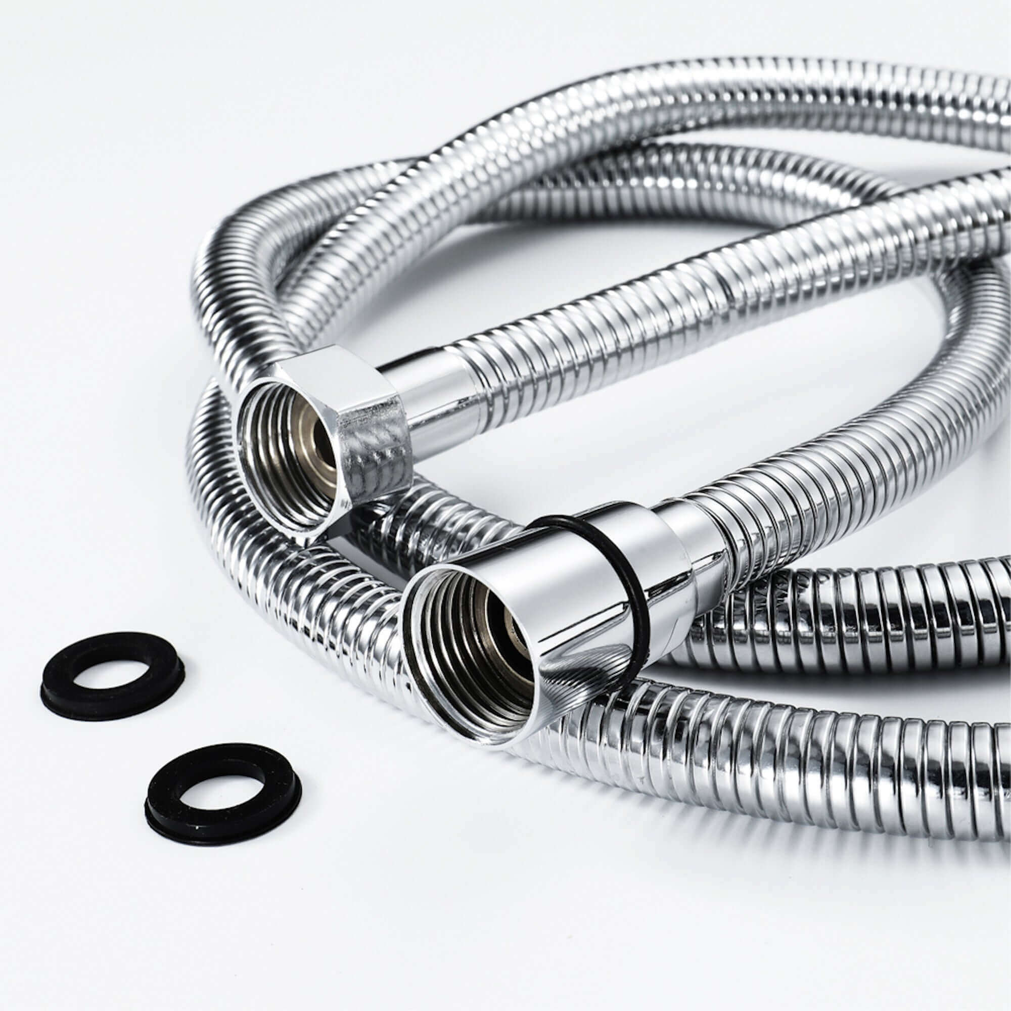 Contemporary Square 3 Function Hand Shower Kit Incl. Hose And Wall Bracket With Outlet - Chrome - Image 3