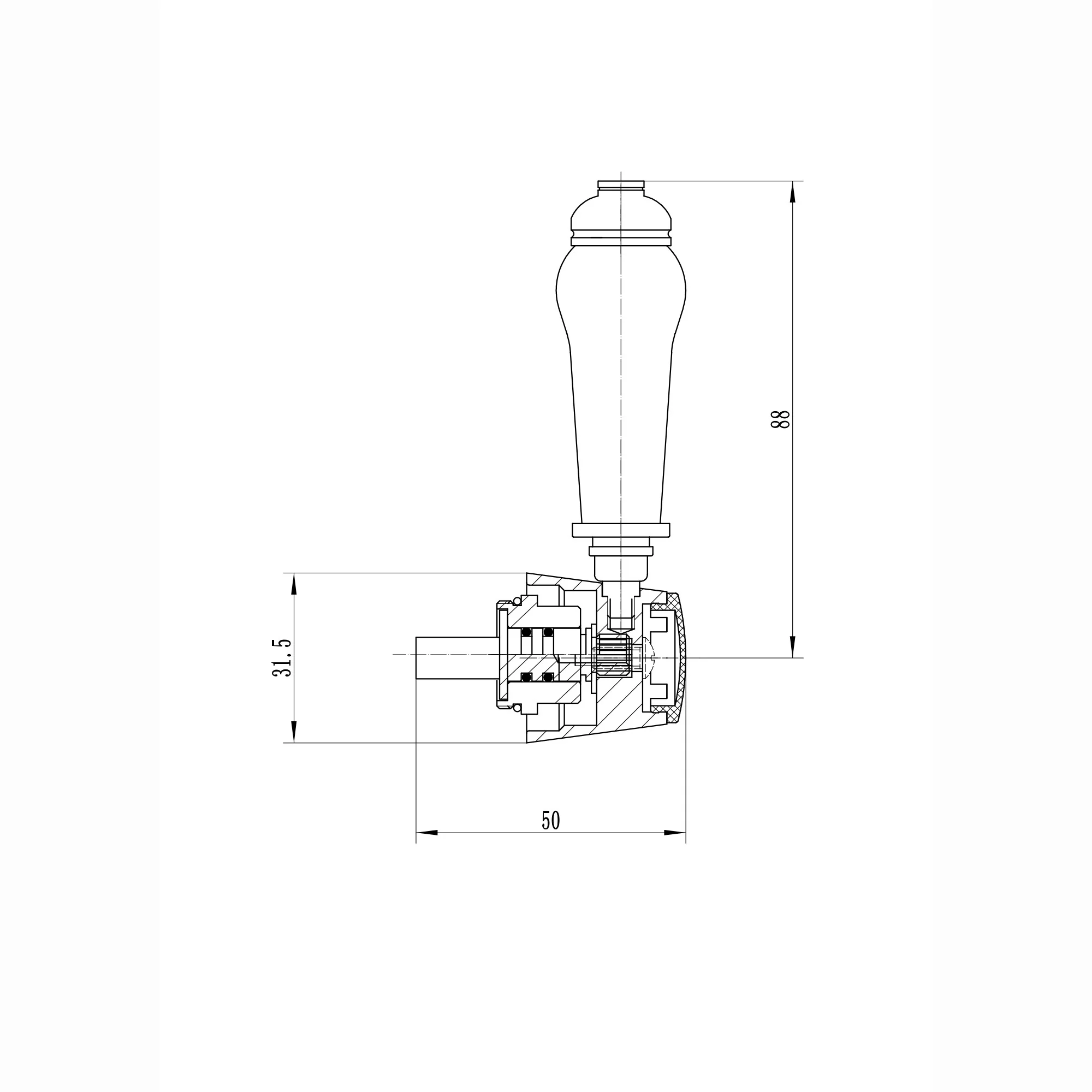 Diverter BT8608 Beaumont - chrome - Image 3
