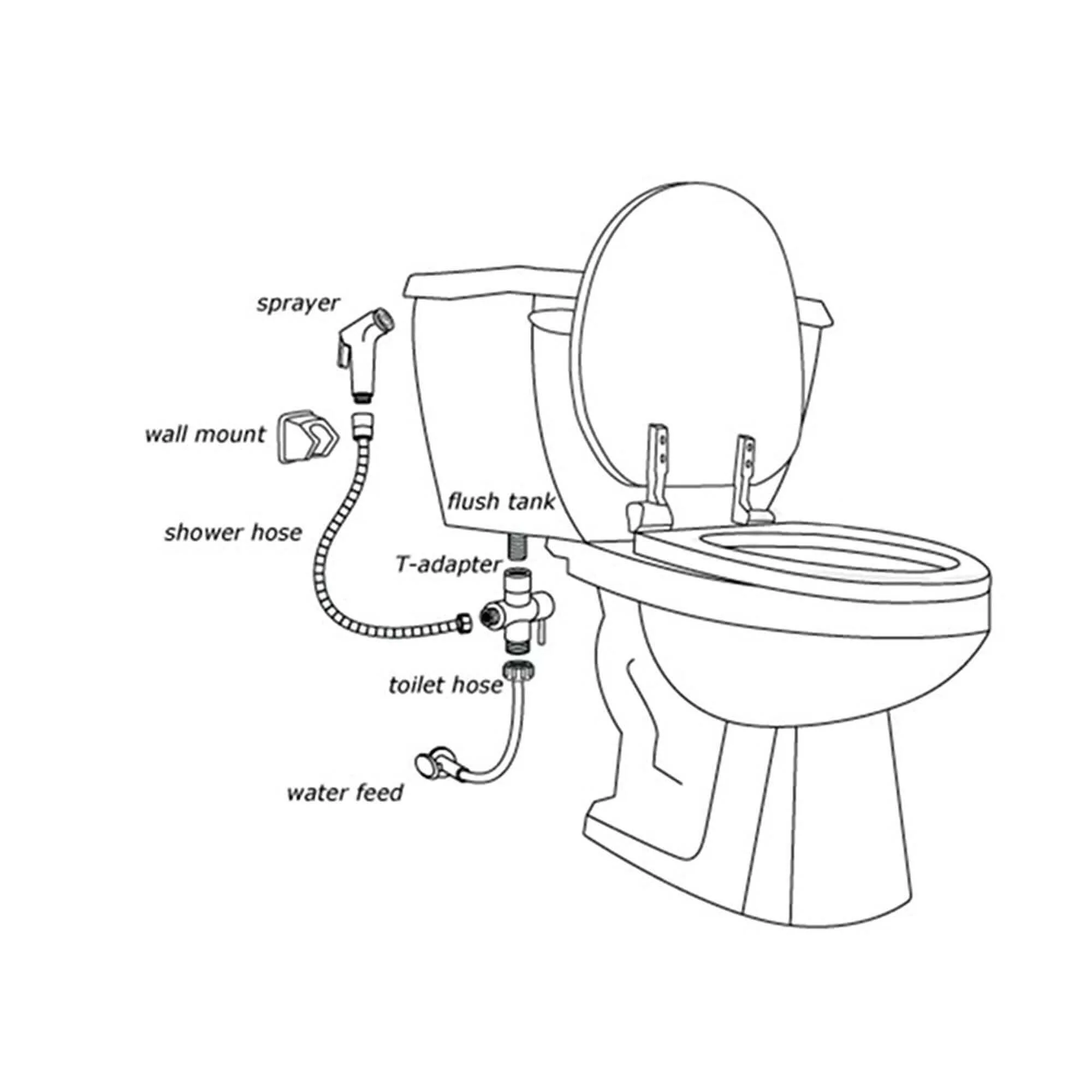 Douche bidet hand shower solid brass - chrome - Image 3