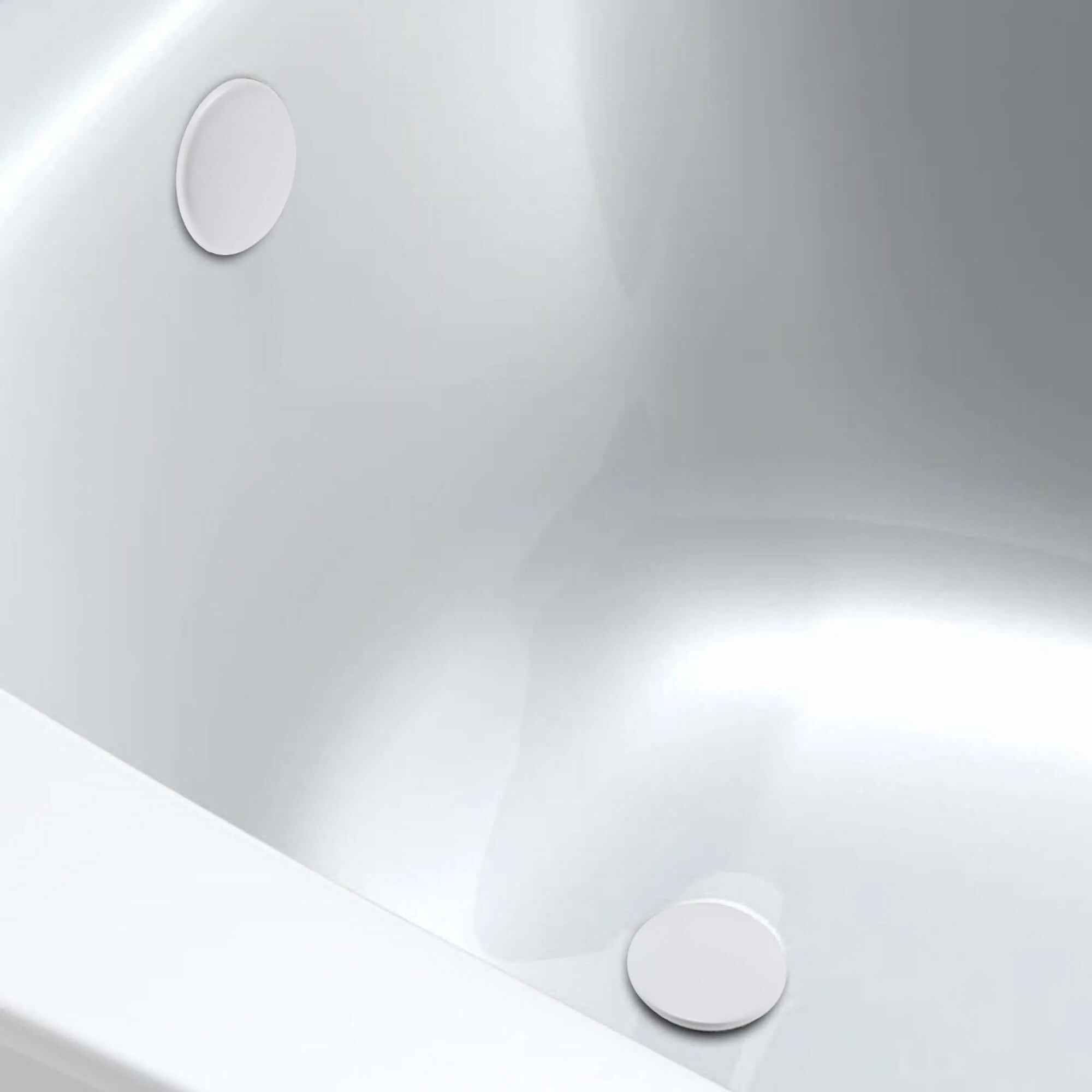 Easy clean cut to size pipe bath sprung waste & overflow (bath thickness 5-15mm) - matt white - Image 5