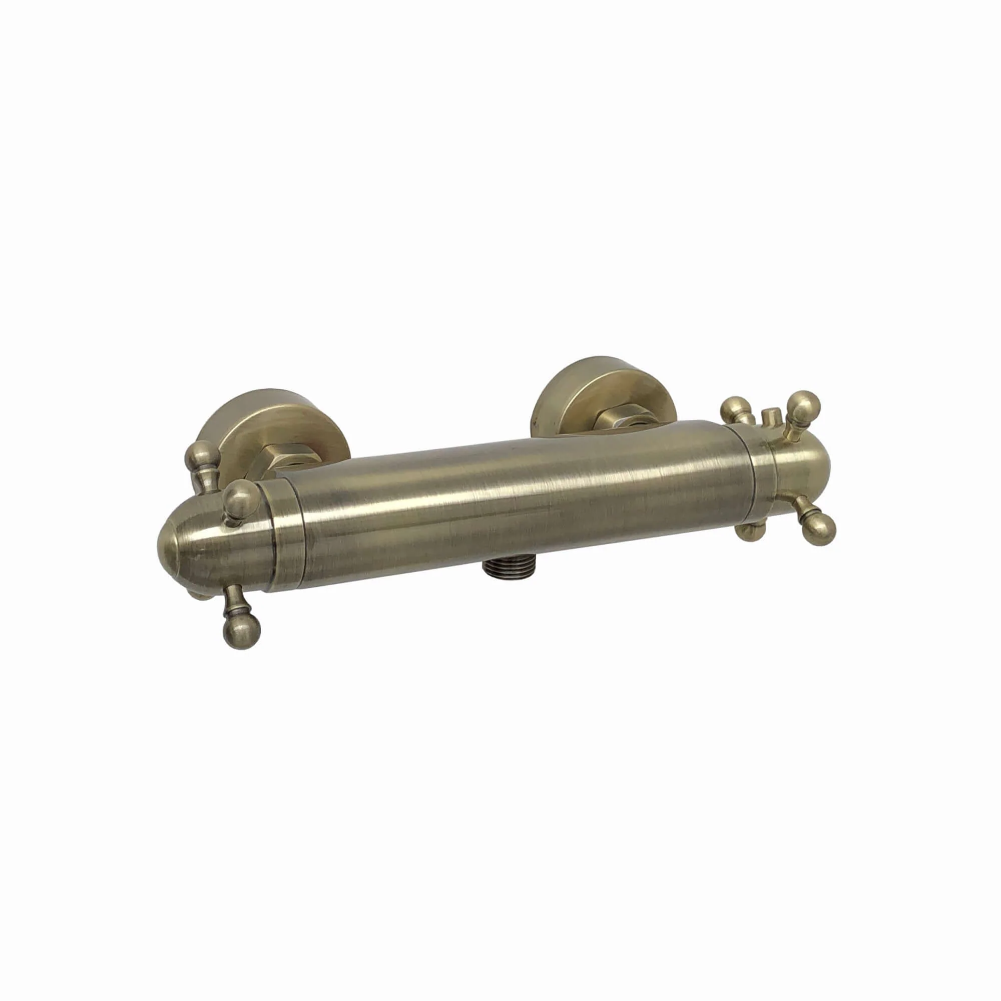 Gallant traditional thermostatic shower bar mixer valve with slider rail shower kit - antique brass - Image 2