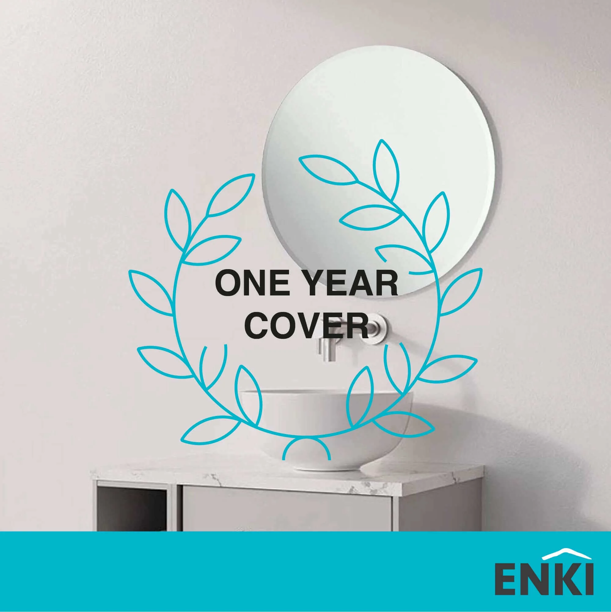 Horizon frameless mirror polished edge 400mm - round - Image 4