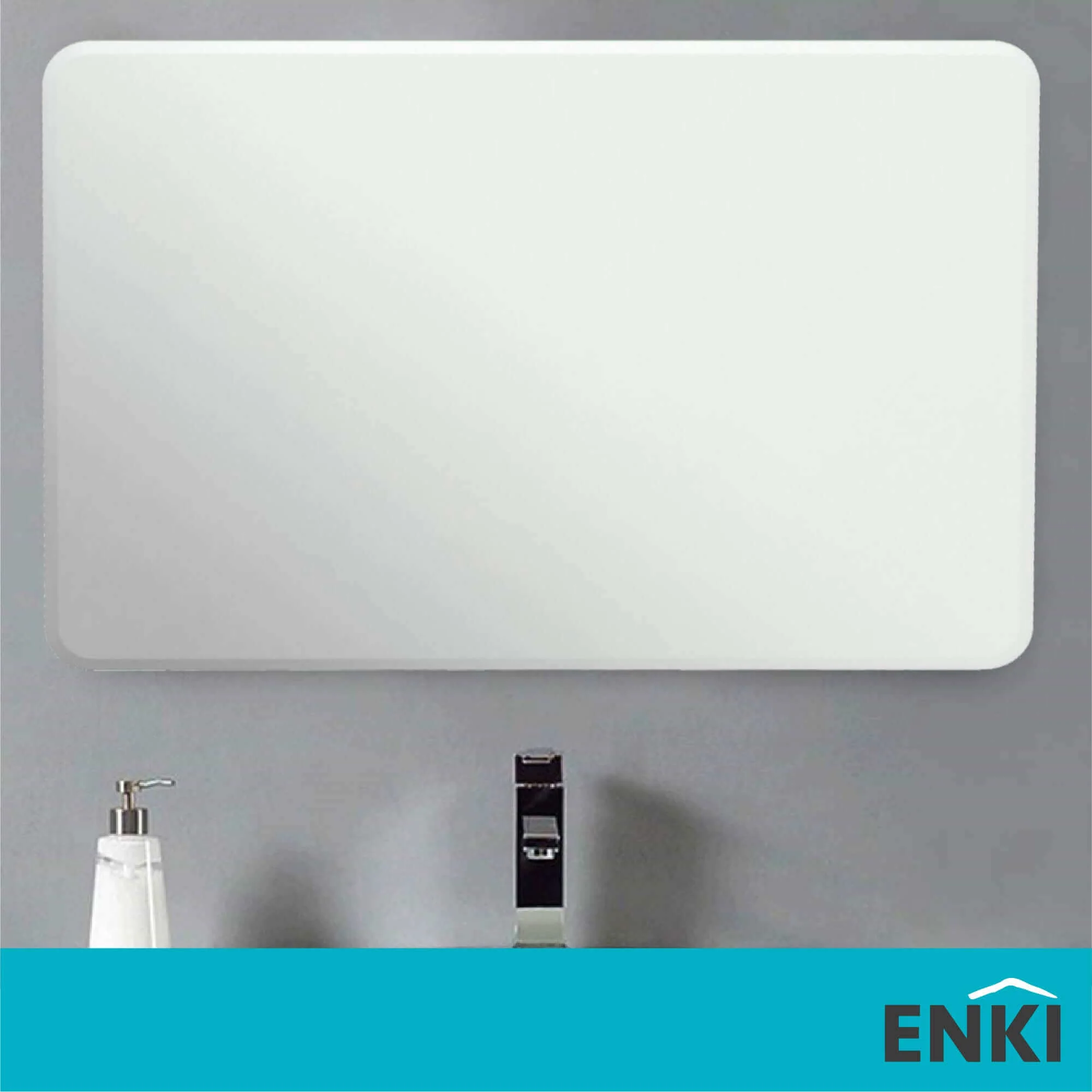 Horizon Rounded frameless mirror polished edge (400 x 600mm) - Image 6