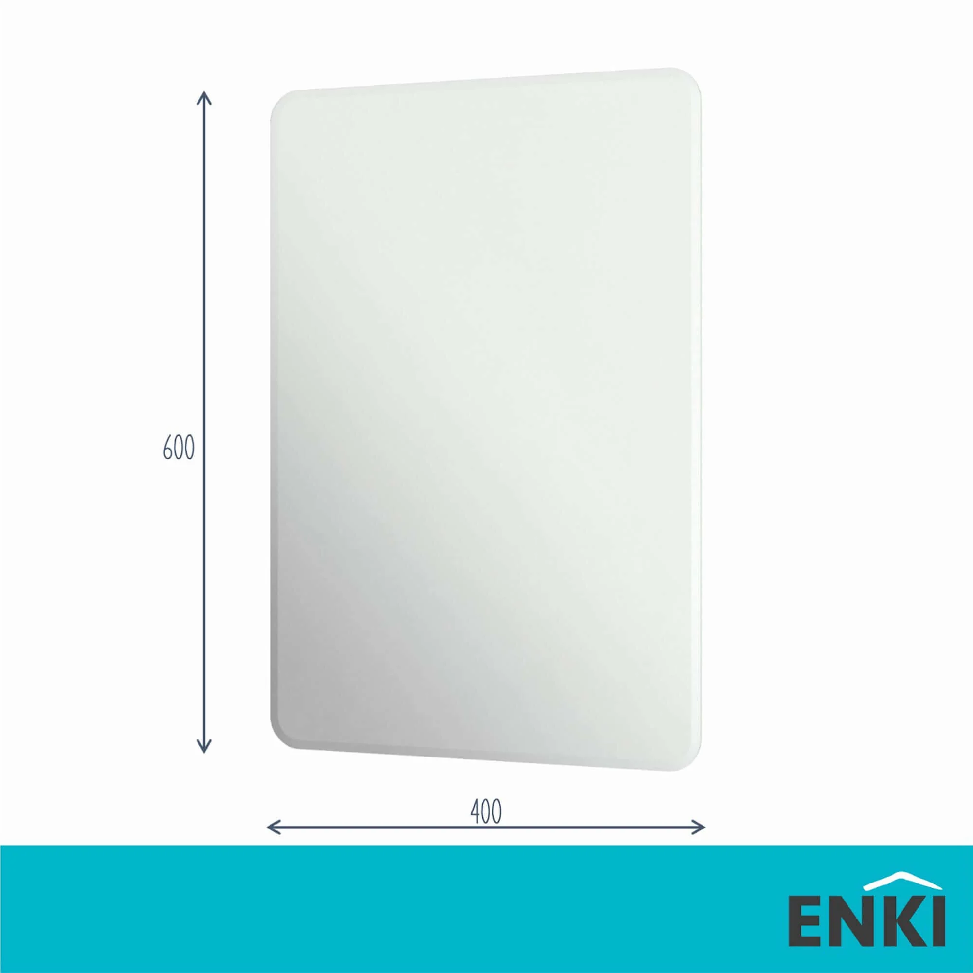 Horizon Rounded frameless mirror polished edge (400 x 600mm) - Image 7