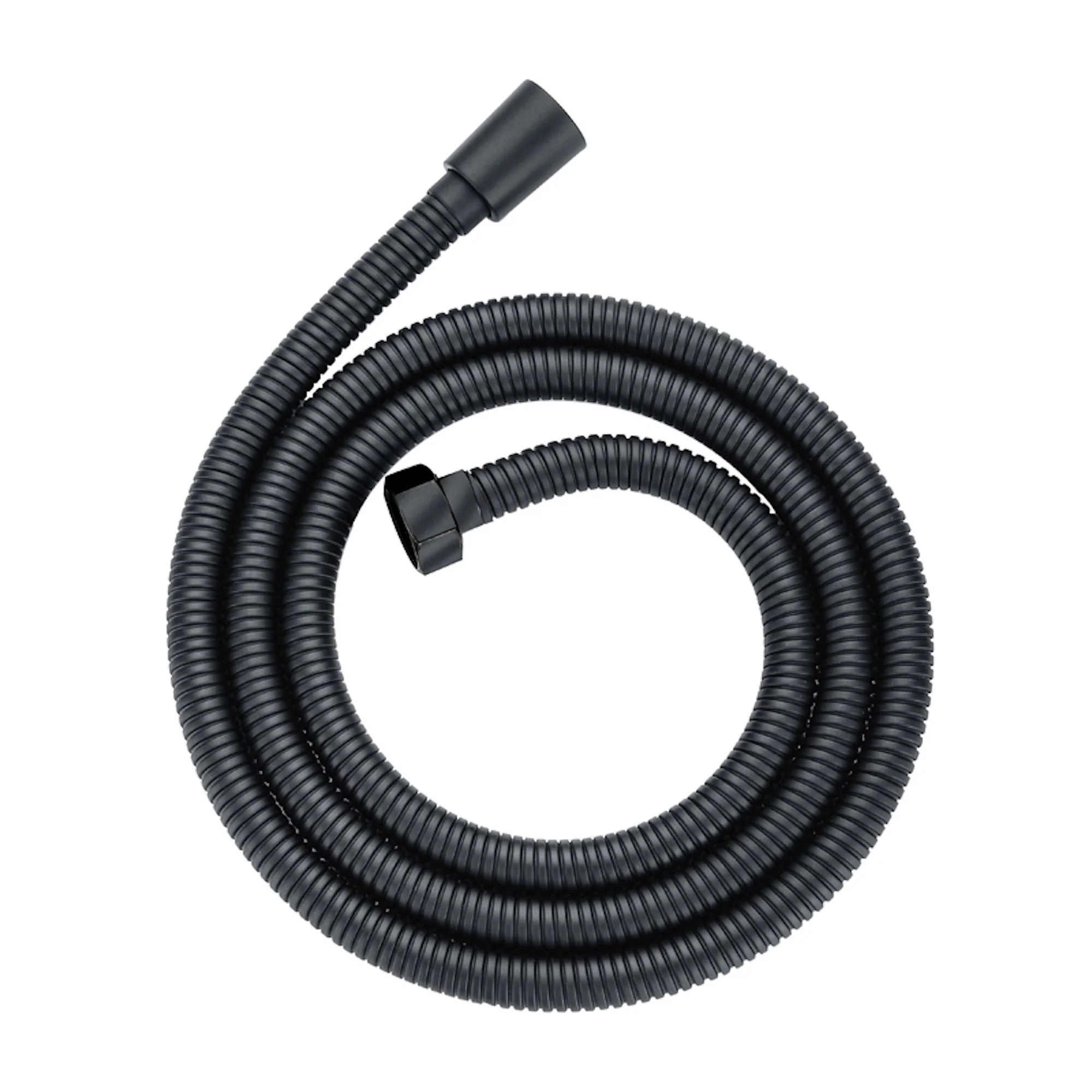 Luxury brass rectangular hand shower kit incl. hose and wall bracket with outlet for concealed installation - black - Image 2