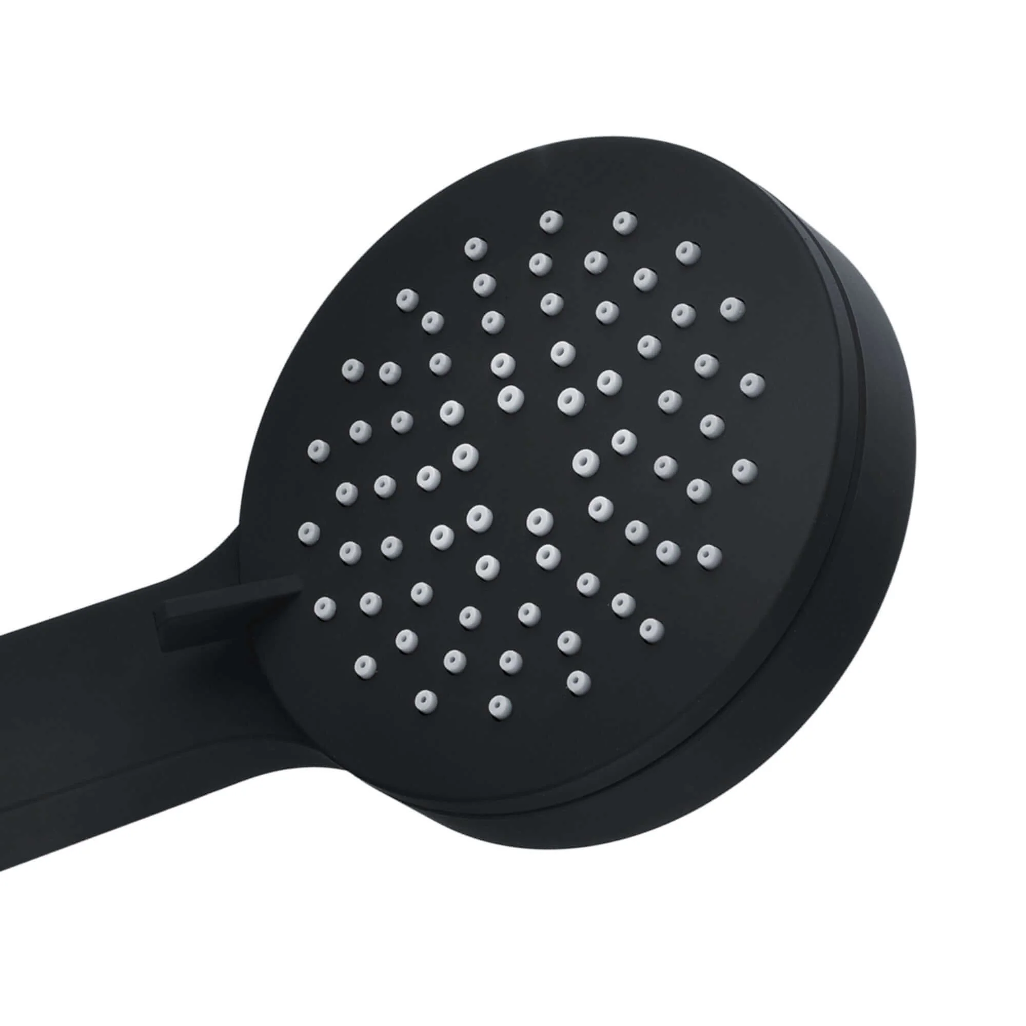 Modern round multi function hand shower 3 setting - matt black - Image 2