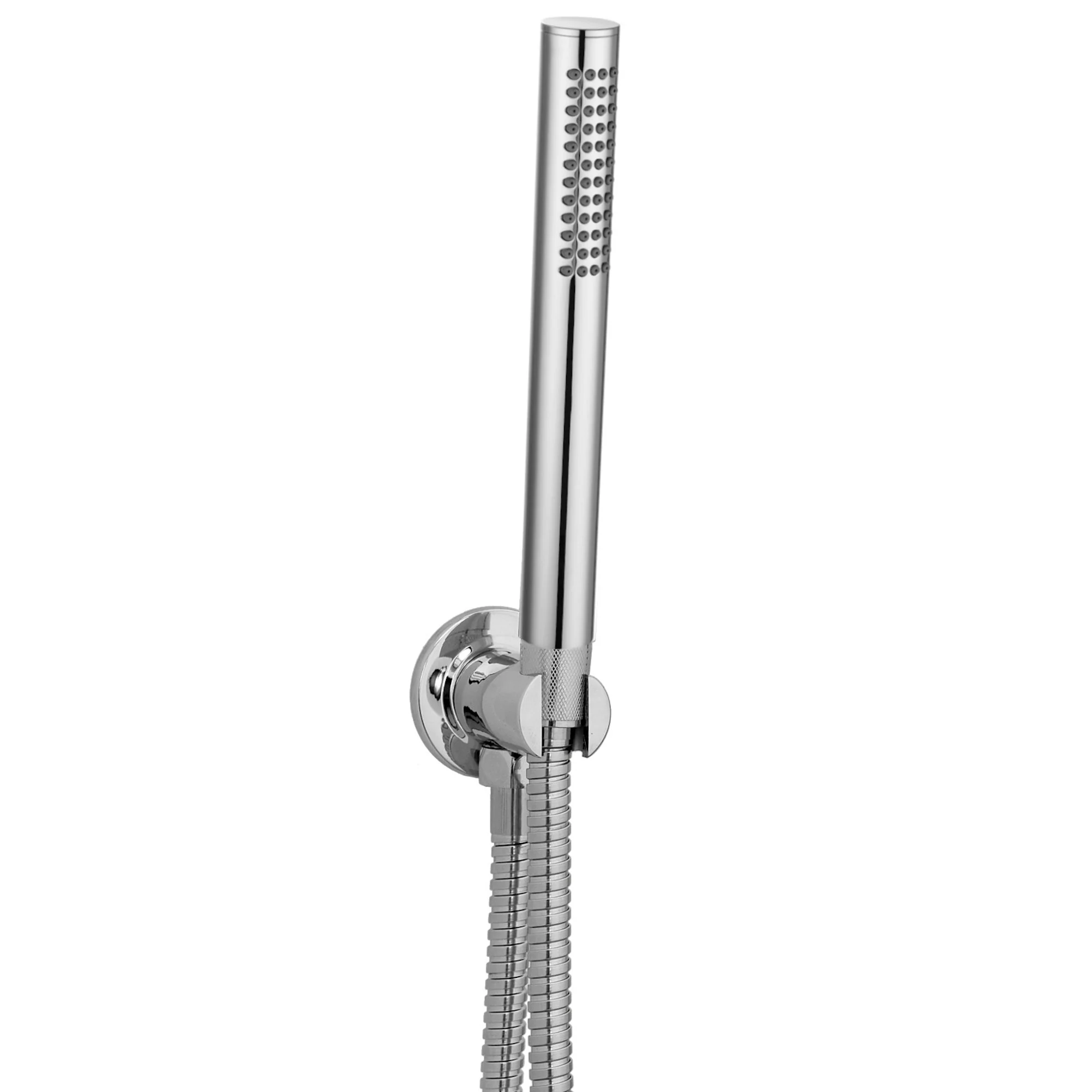 Naples Contemporary Round Concealed Thermostatic Shower Set Incl. Triple Diverter Valve, Wall Fixed 8" Shower Head, Handshower Kit, Bath Filler Waste with Overflow - Chrome (3 Outlet) - Image 4