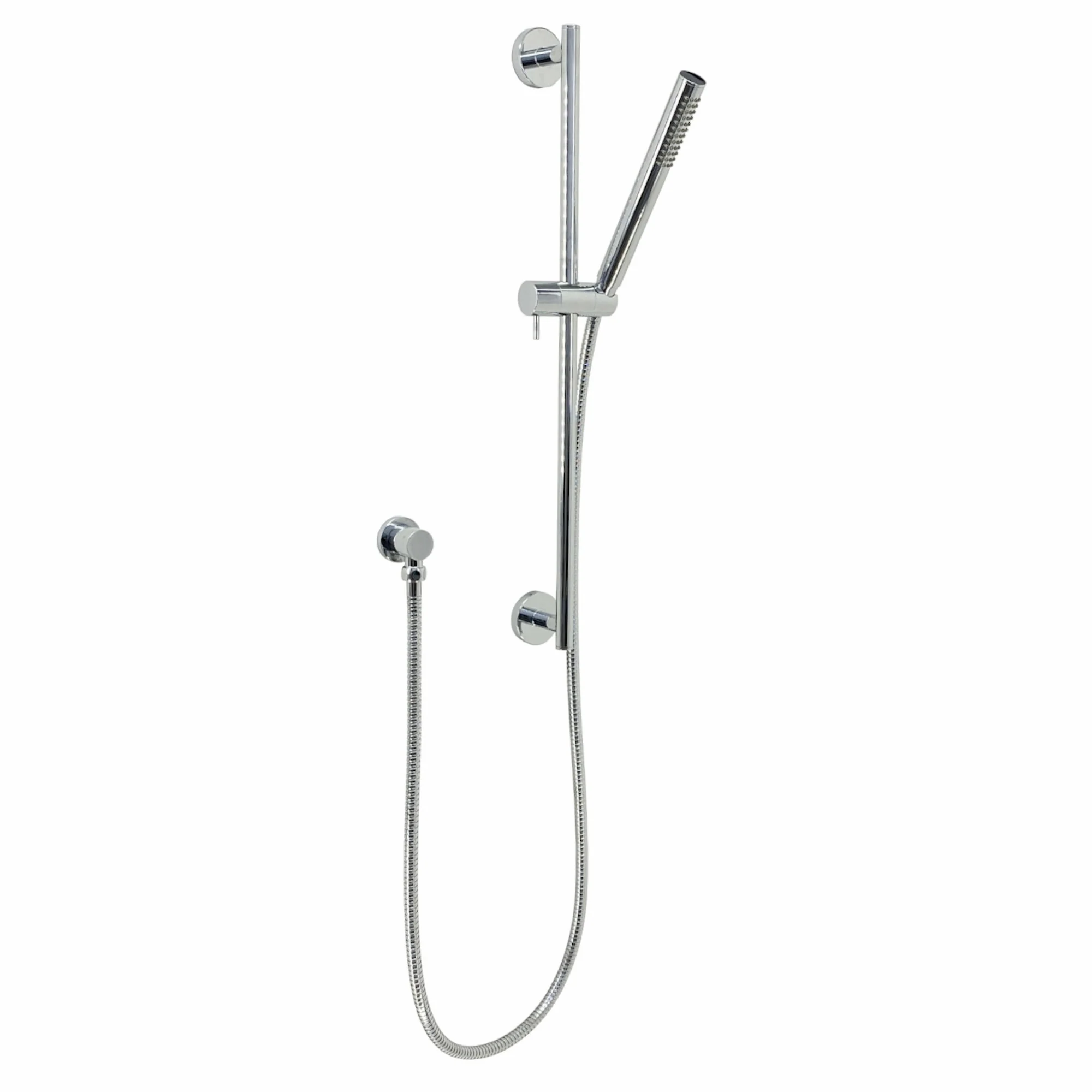 Naples Contemporary Round Concealed Thermostatic Shower Set Slider Rail Kit - Chrome (1 Outlet) - Image 3