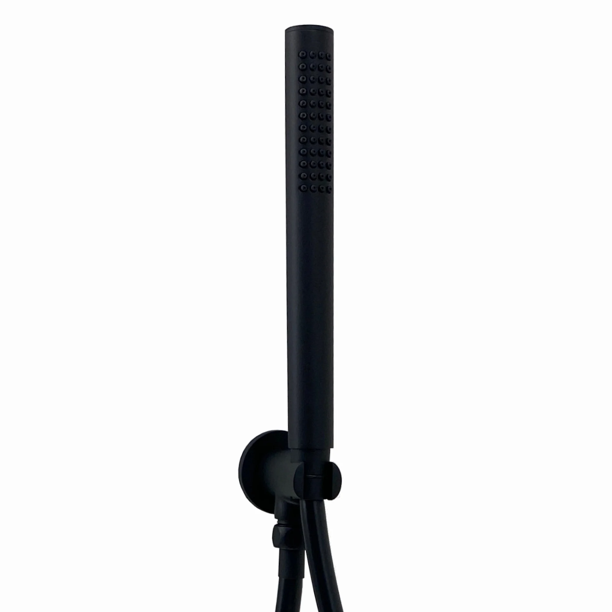 Naples Contemporary Round Concealed Thermostatic Shower Set With Handshower Kit - Matt Black (1 Outlet) - Image 3