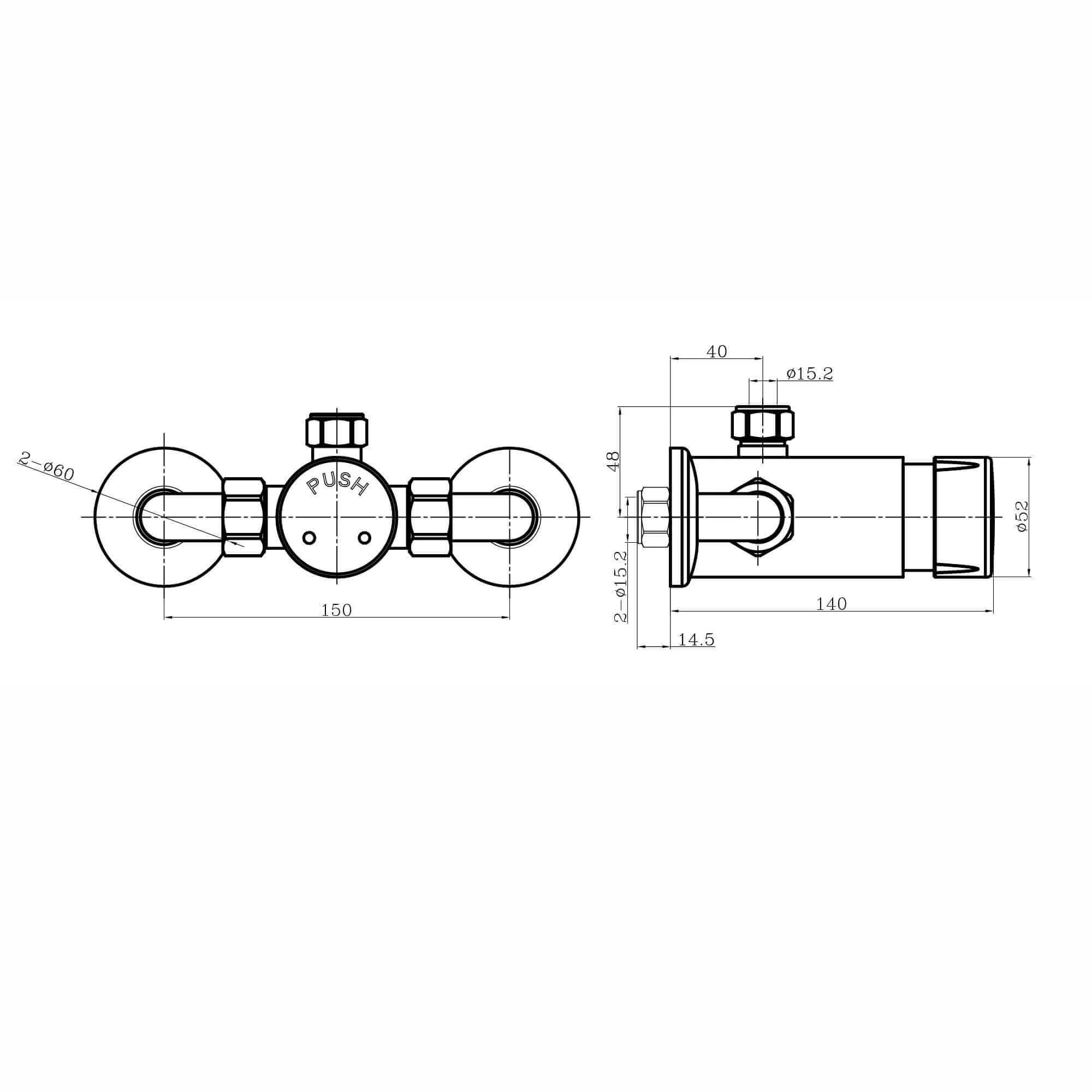 Vision Non Concussive Time Adjustable Chrome Shower Mixer Valve Exposed - Image 4