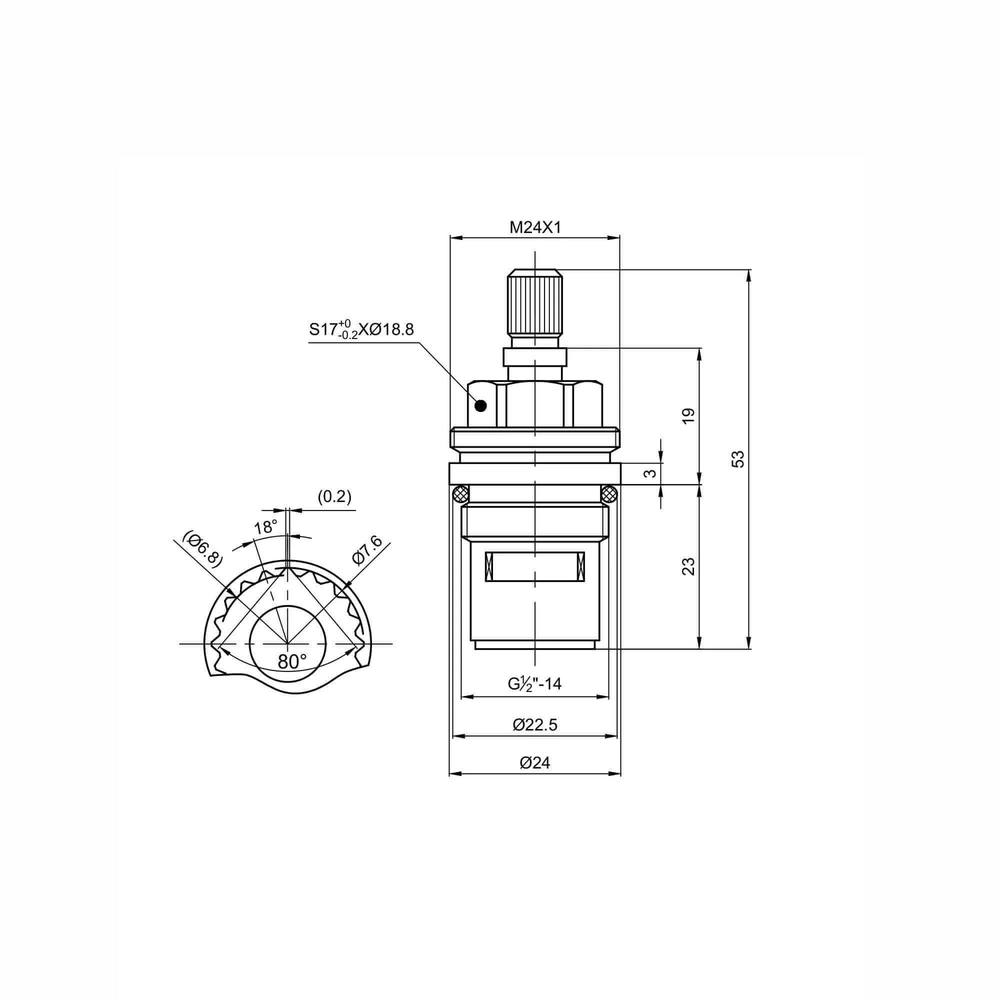 ON/OFF cartridge for shower valves - Vito - Image 2