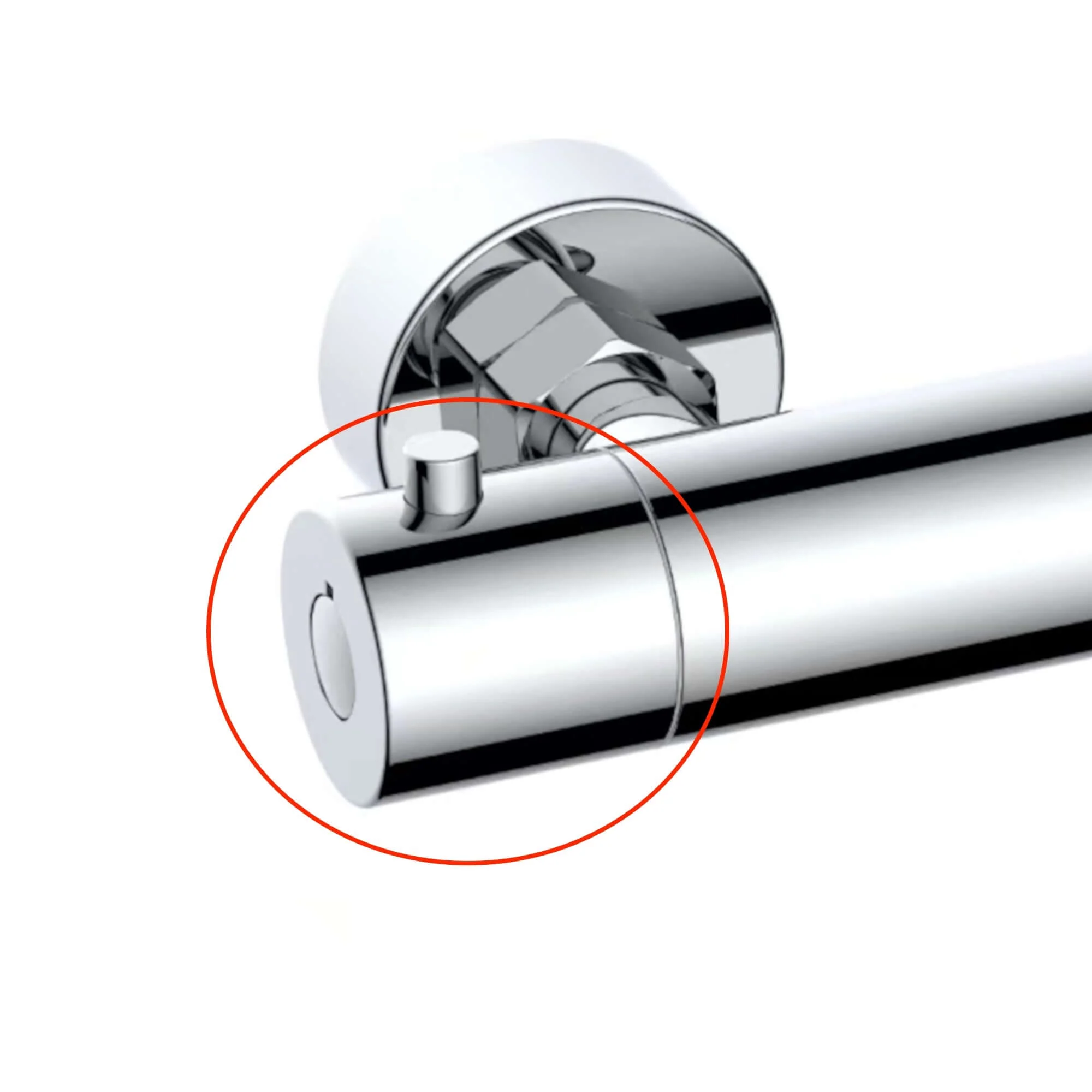 On/off diverter handle for Dune - chrome - Image 2