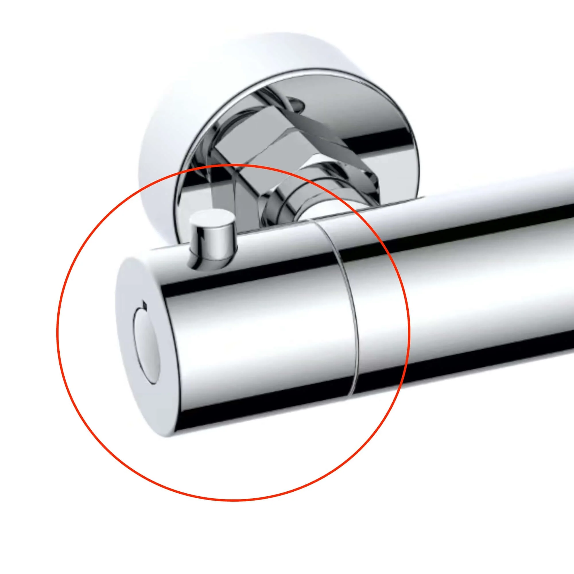 On/off handle for Dune T23, T32, T24 - chrome - Image 2