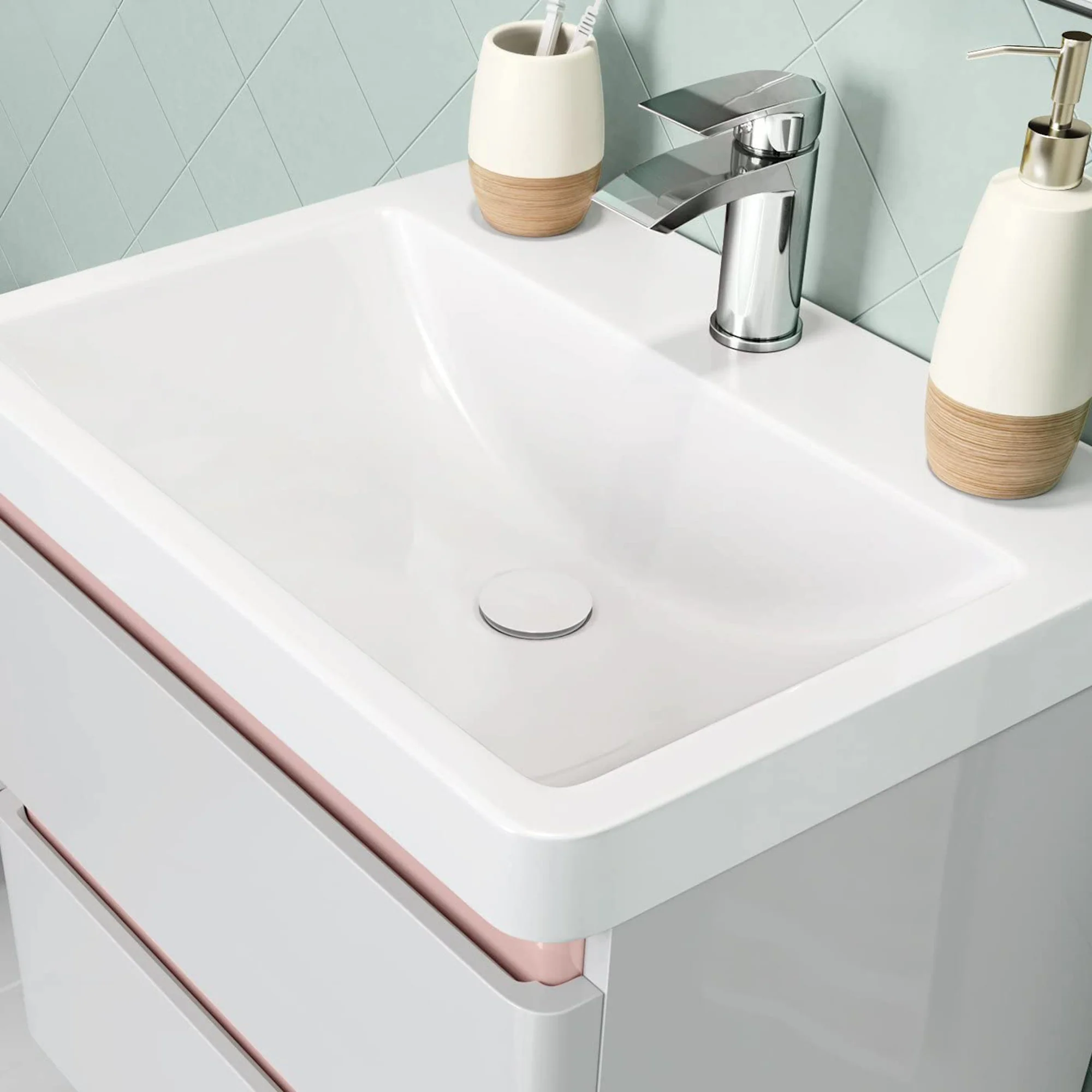 Pop up basin waste round unslotted - white - Image 2