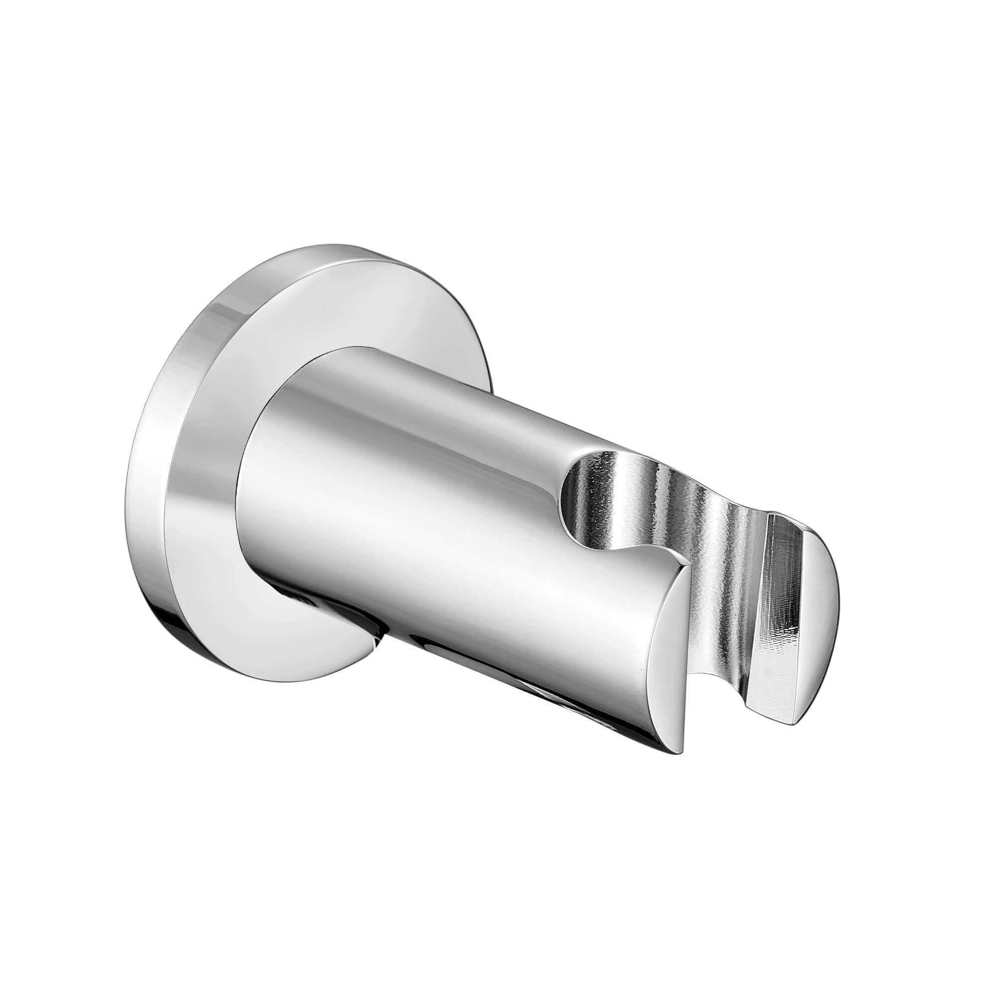 Premium Round Pencil Hand Shower With Silicone Jets Kit Incl. Hose And Luxury Brass Wall Bracket - Chrome - Image 5