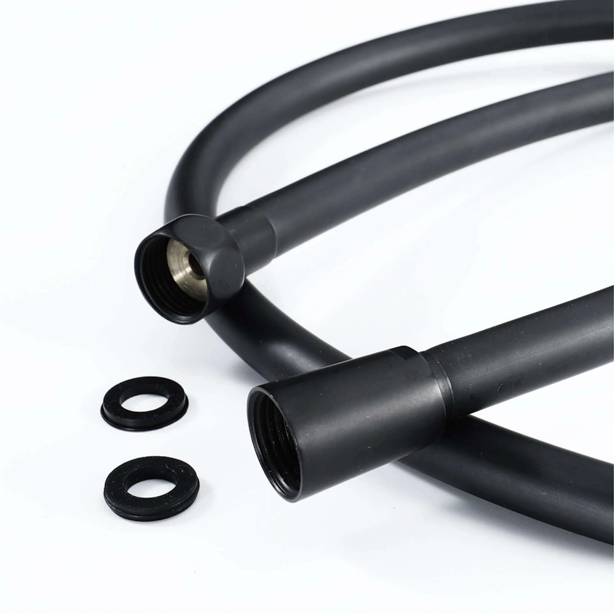 PVC shower hose 1.5m - black - Image 3