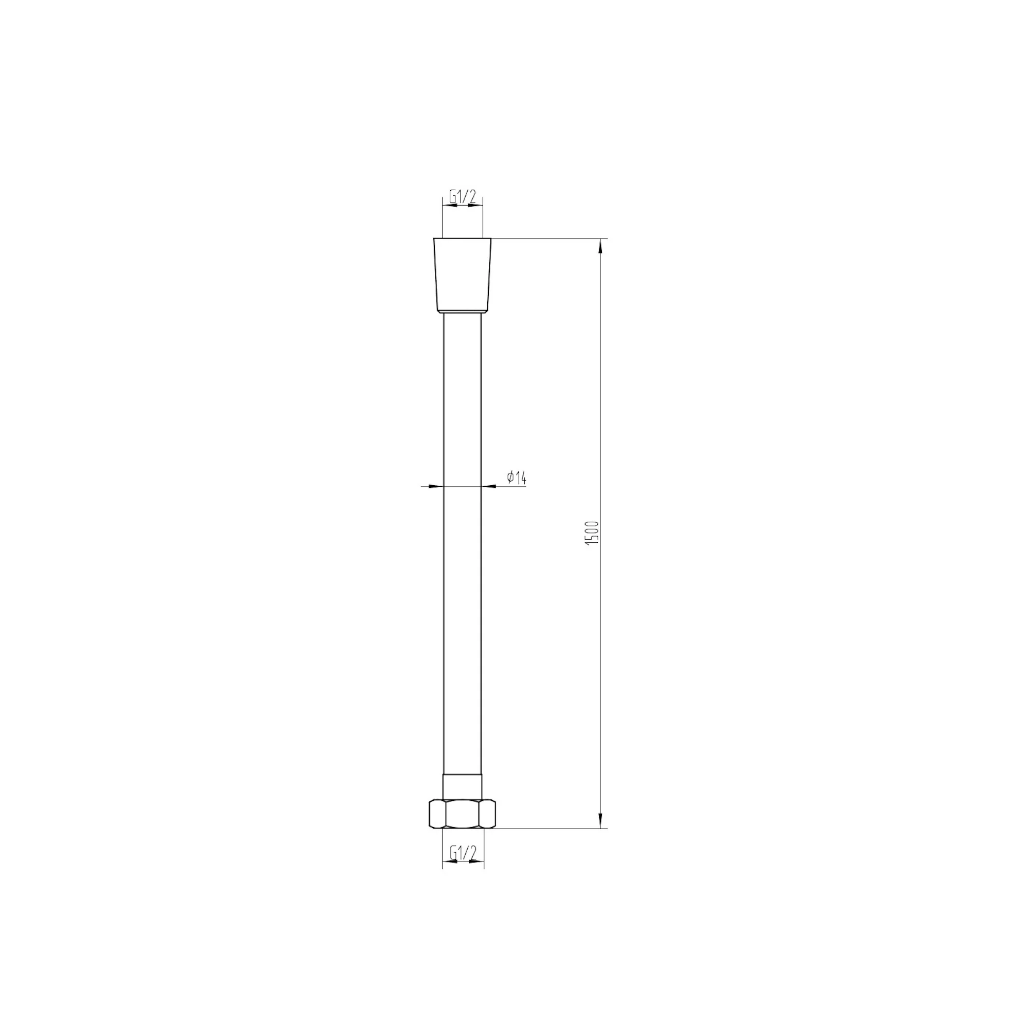 PVC shower hose 1.5m - silver - Image 5
