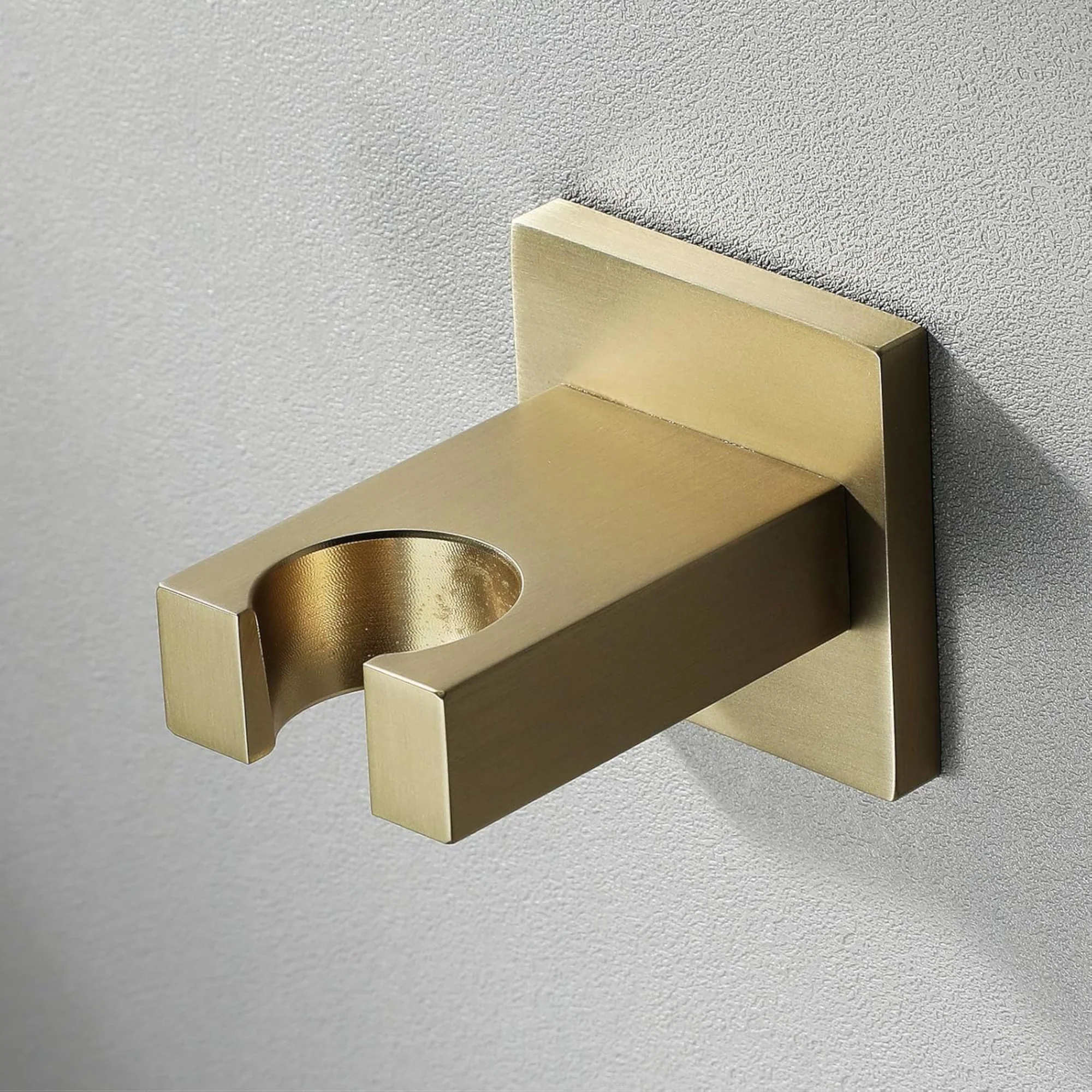 Rectangle wall bracket for shower heads solid brass - brushed brass - Image 2