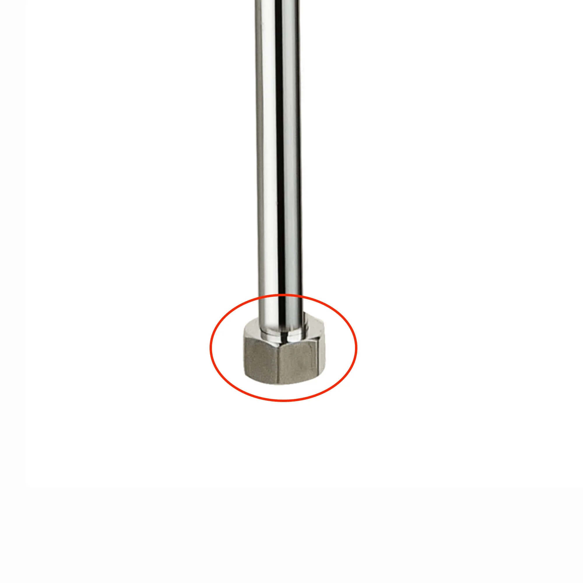 Riser rail 3/4" nut with olive for G09 - chrome - Image 2