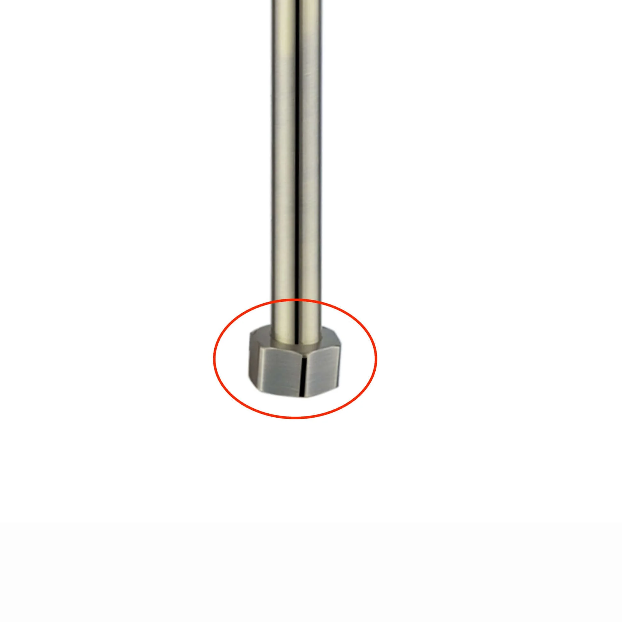 Riser rail 3/4" nut with olive for G10 - antique brass - Image 2