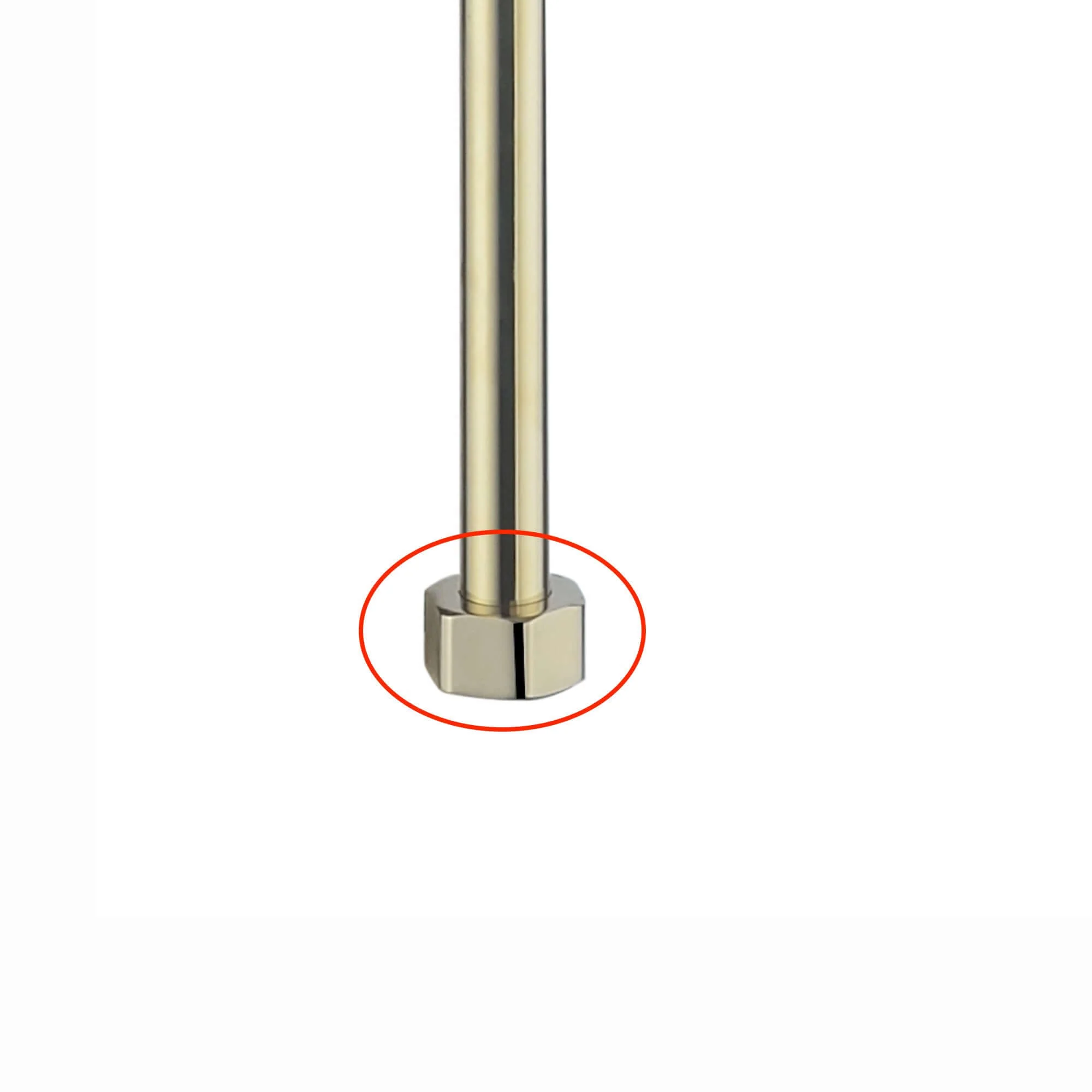 Riser rail 3/4" nut with olive for G11 - gold - Image 2