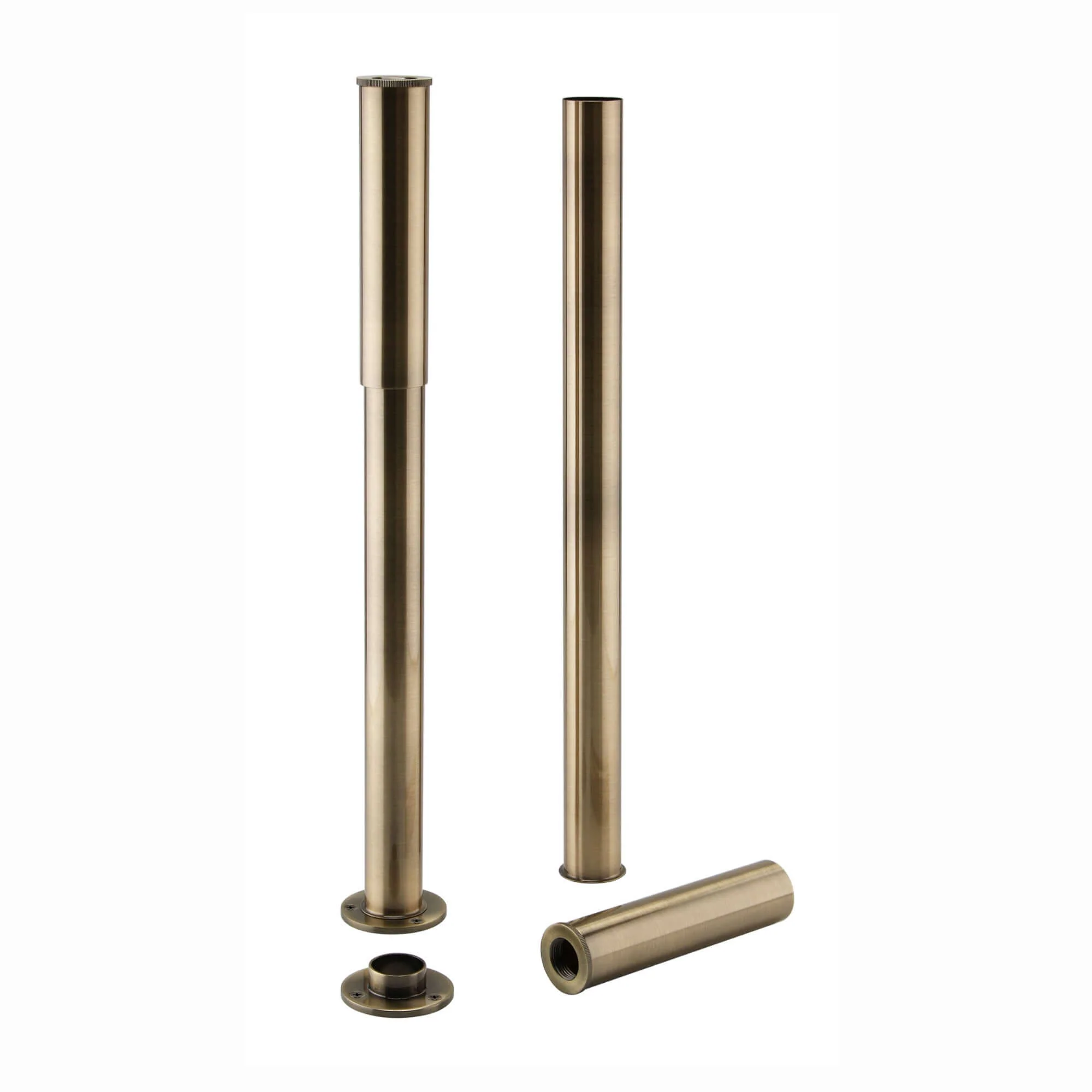 Roll top bath pack incl. exposed bath waste, shrouds and bath trap - antique brass - Image 3