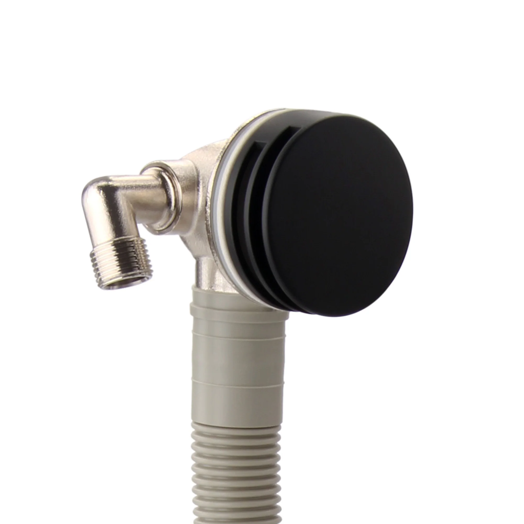 Round Bath Filler with Easy Clean Sprung Waste & Overflow - Matt Black - Image 3