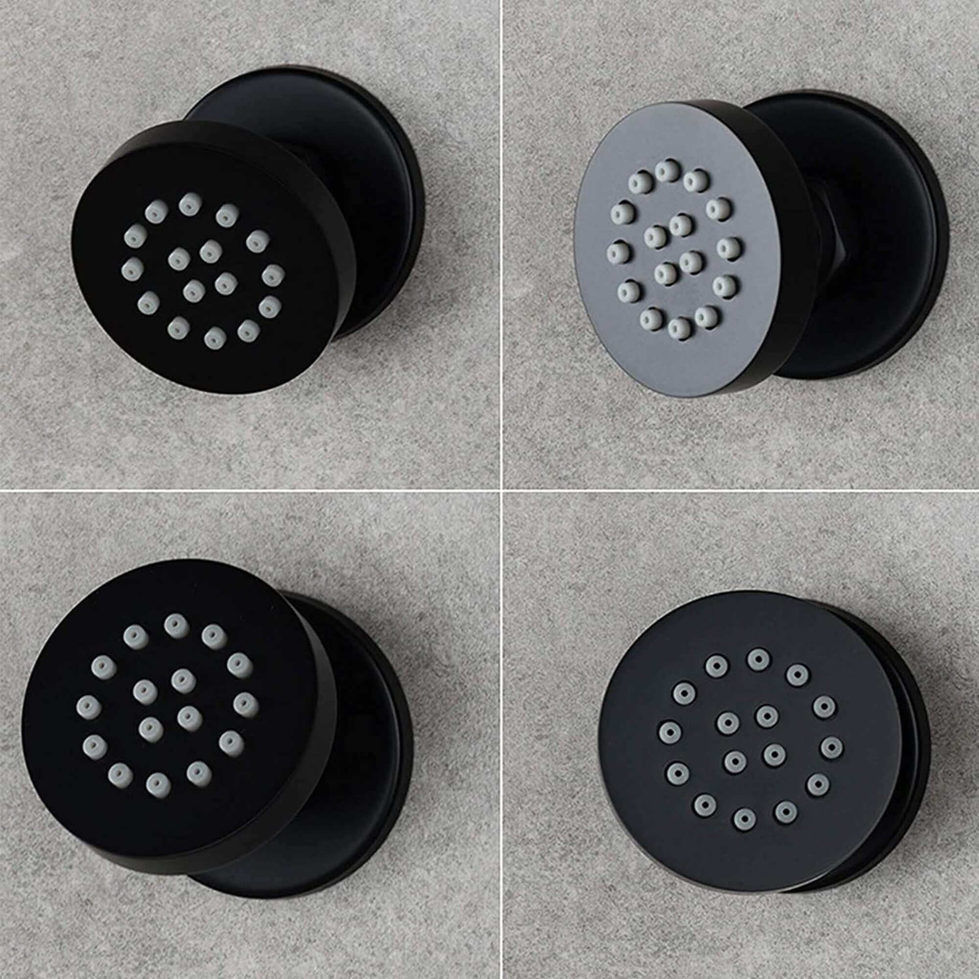 Round shower body jet - matt black - Image 3