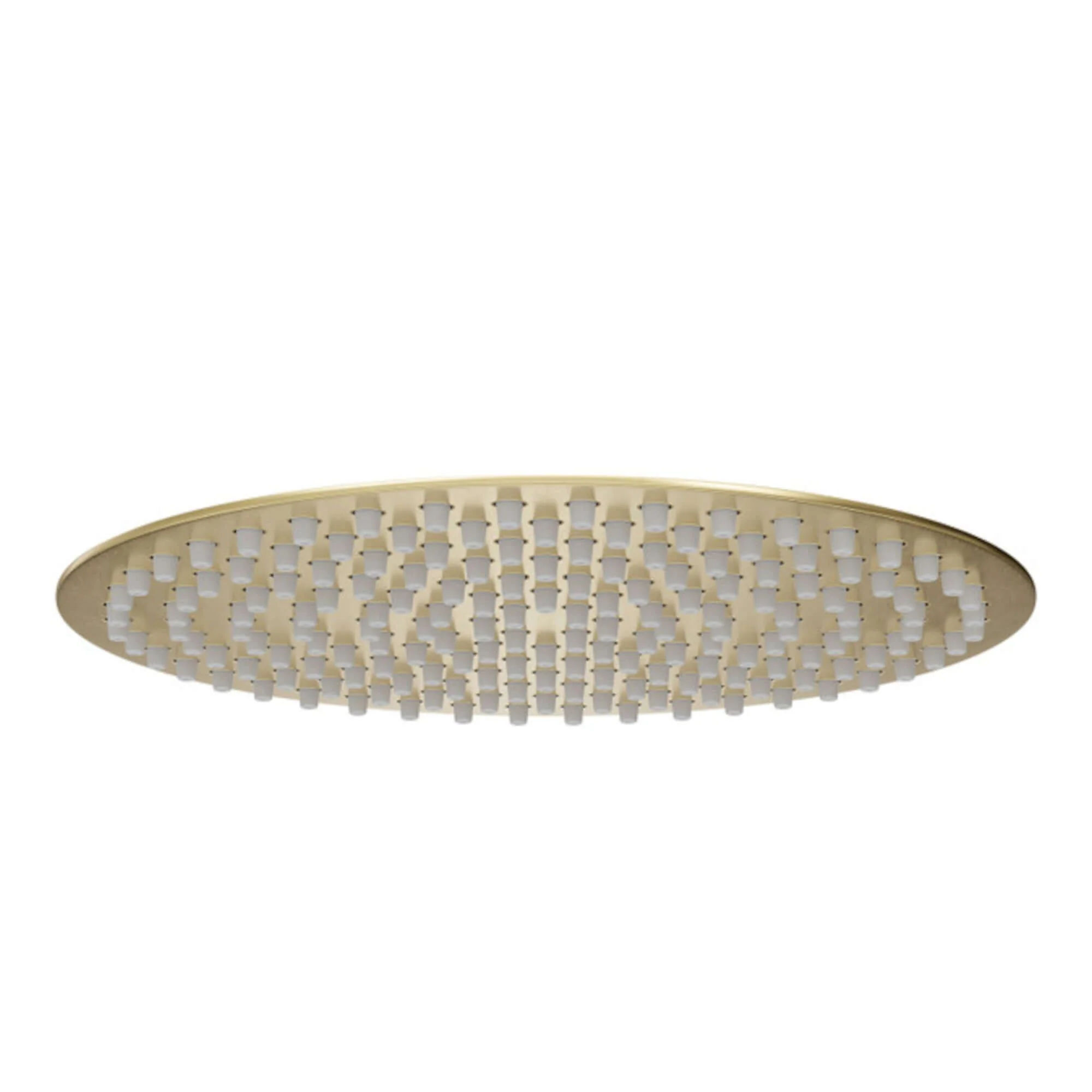 Round ultra slim shower head stainless steel 300mm - brushed brass - Image 3