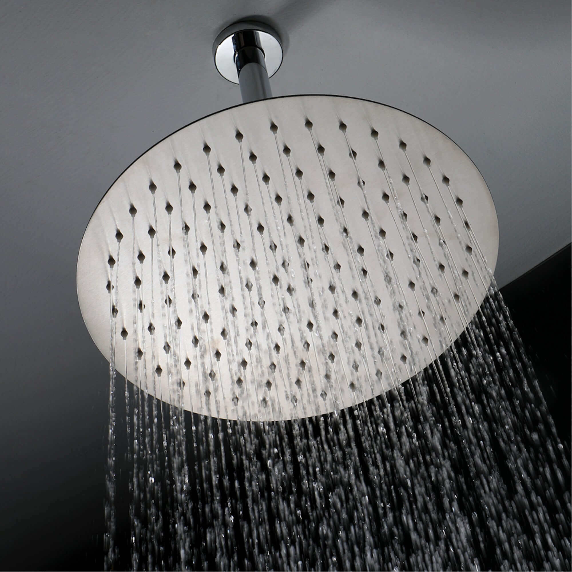 Round ultra slim shower head stainless steel 300mm - chrome - Image 3