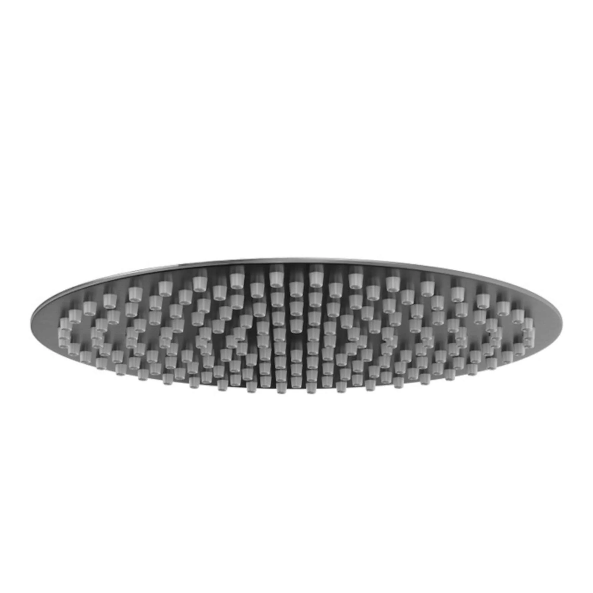 Round ultra slim shower head stainless steel 300mm - gunmetal grey - Image 3