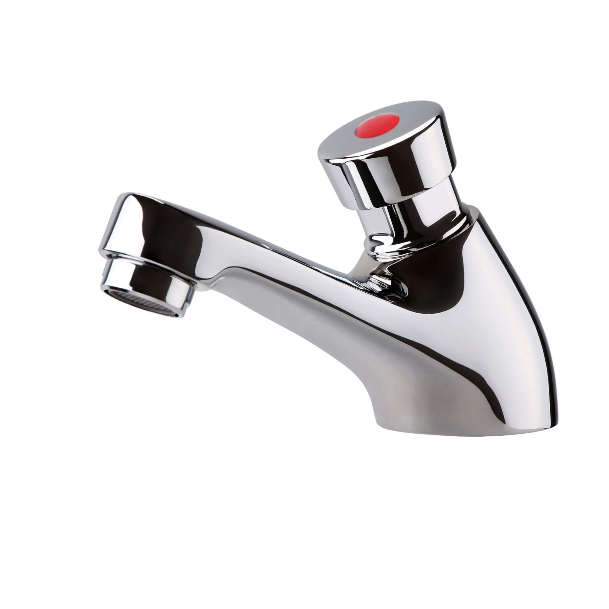 Ergo non concussive basin single pillar tap time adjustable - chrome (hot & cold indicators) - Image 3