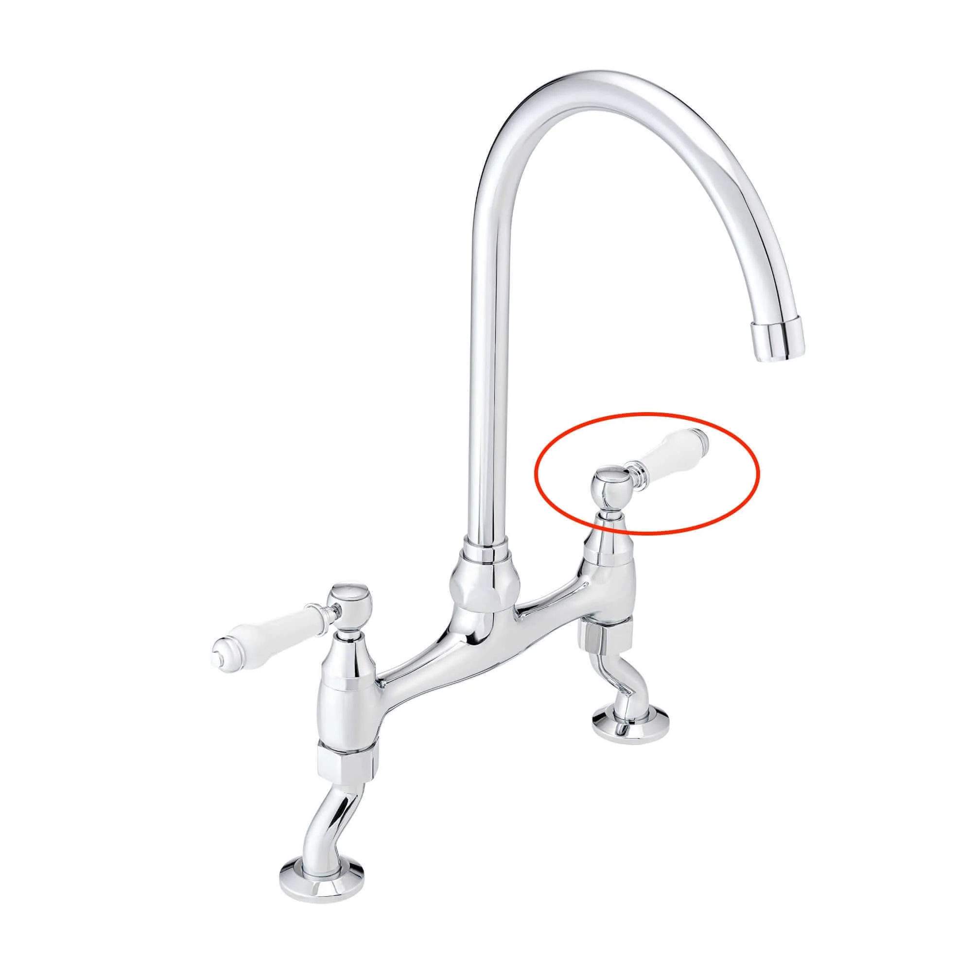 Single handle for Astbury, Brompton - COLD - chrome - Image 2