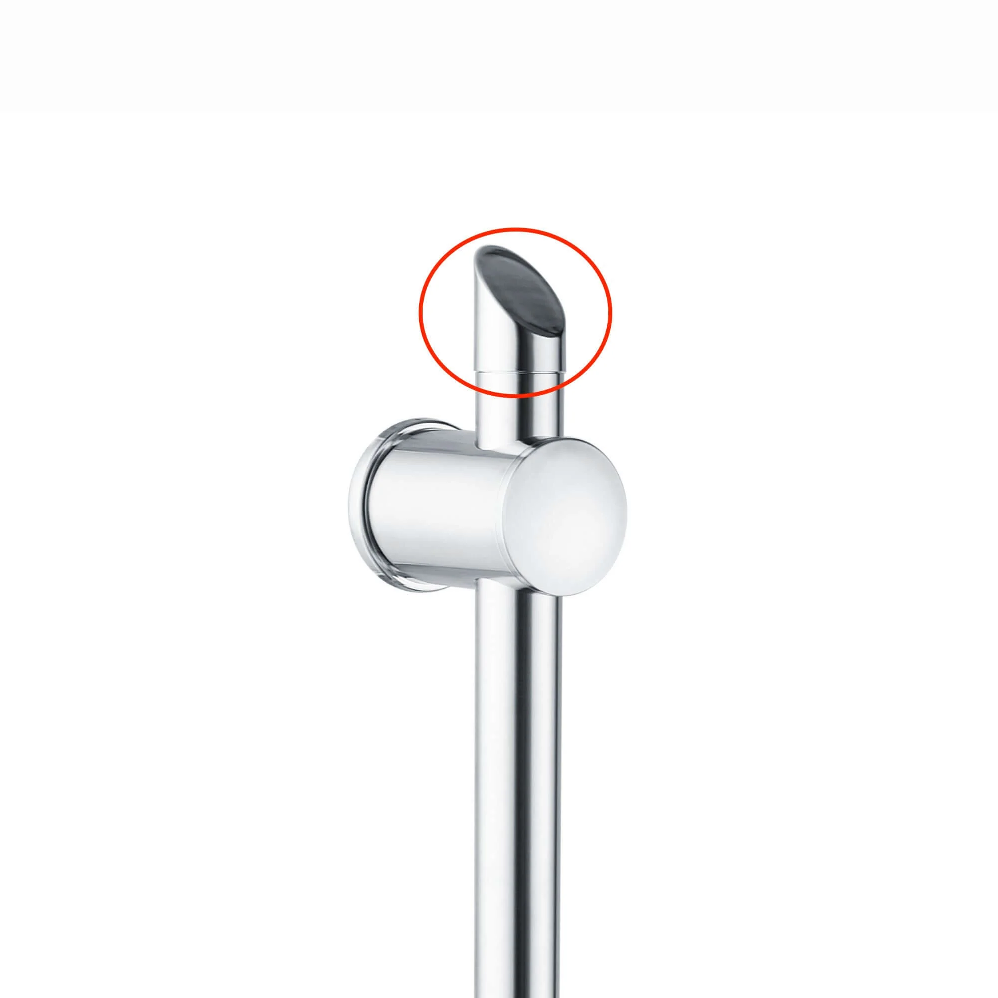 Slanted top shower riser rail end S08 - chrome - Image 2