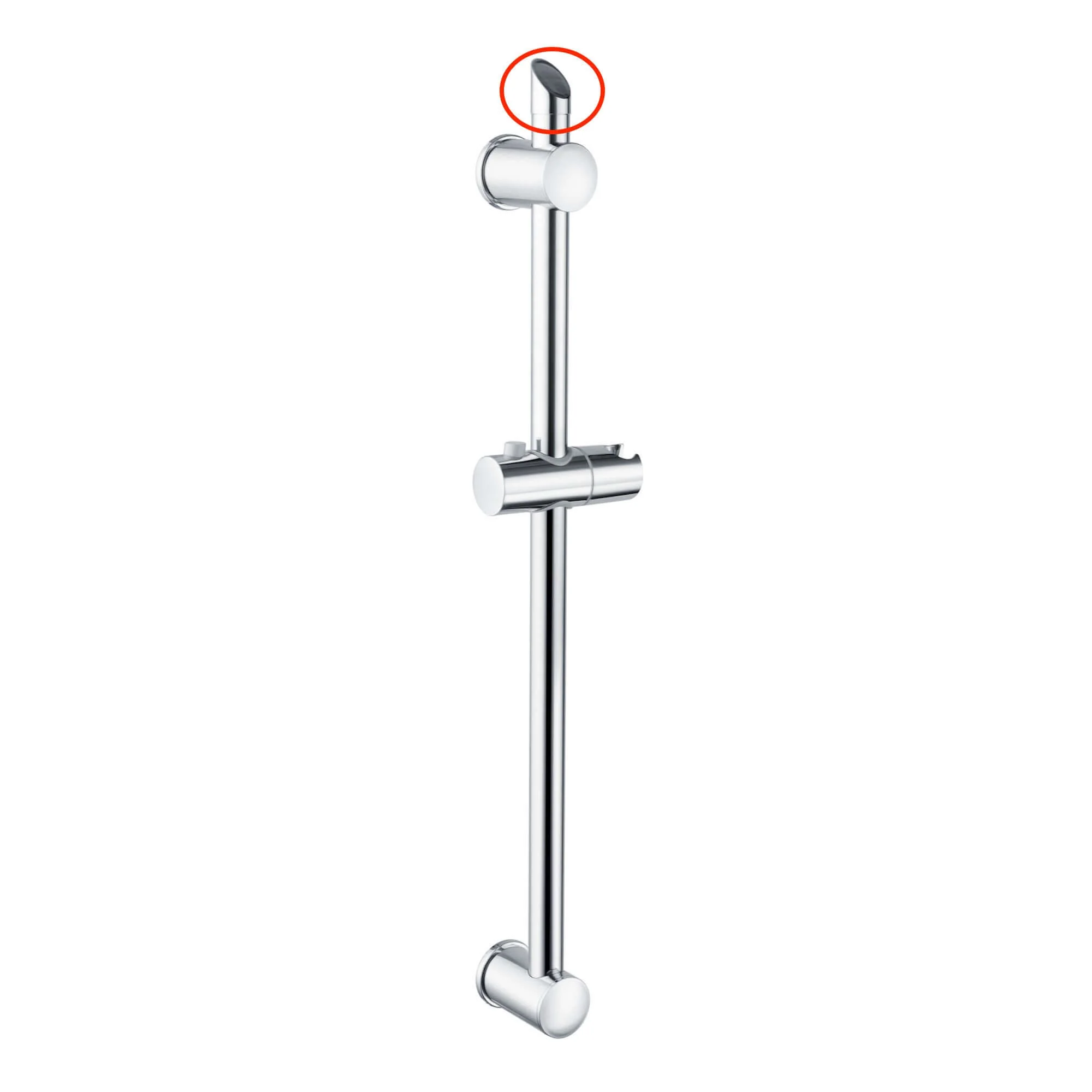 Slanted top shower riser rail end S08 - chrome - Image 3