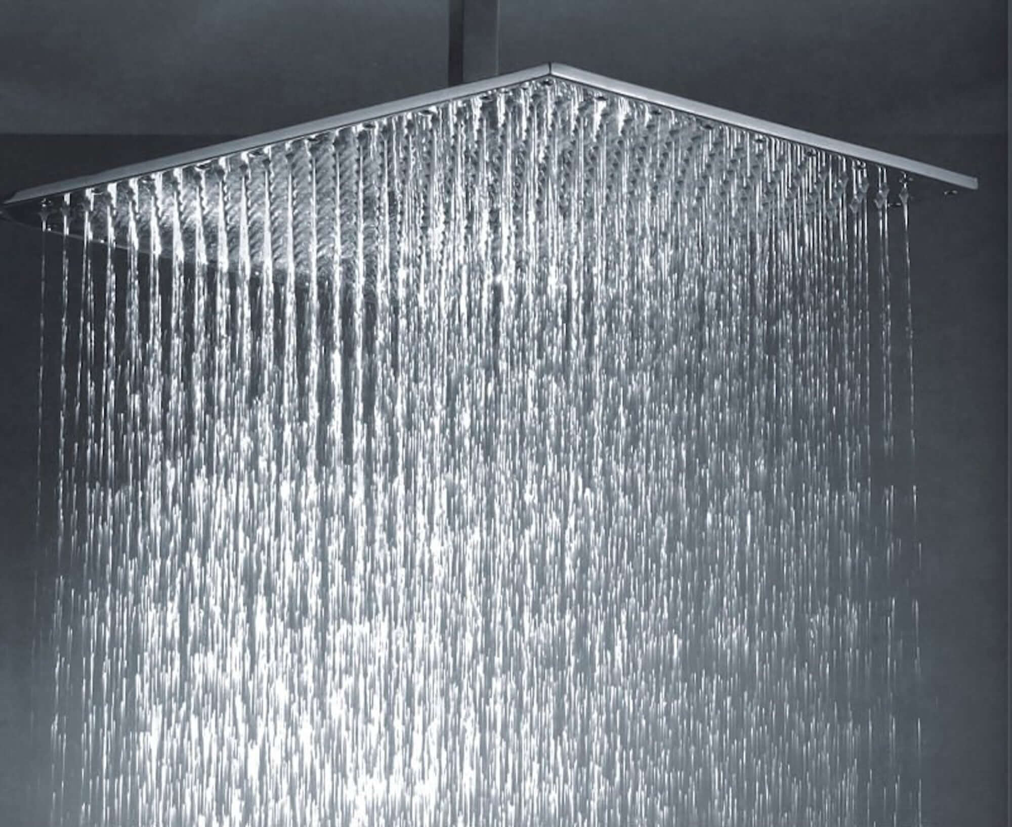 Spello Square Thermostatic Concealed Shower Set with Body Jets, Ceiling Overhead Shower, Handset Kit - Chrome - Image 2