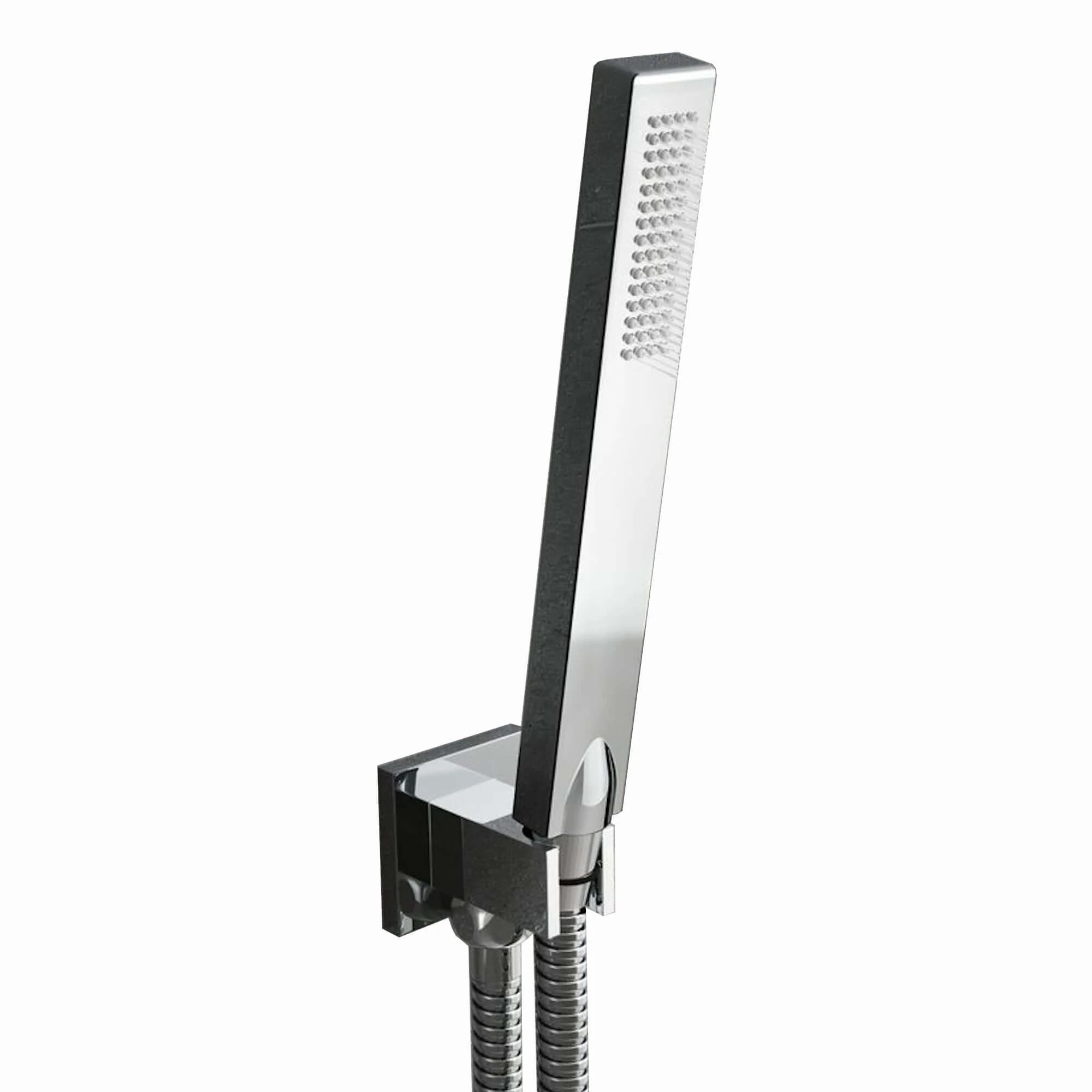 Spello Square Thermostatic Concealed Shower Set with Body Jets, Ceiling Overhead Shower, Handset Kit - Chrome - Image 4