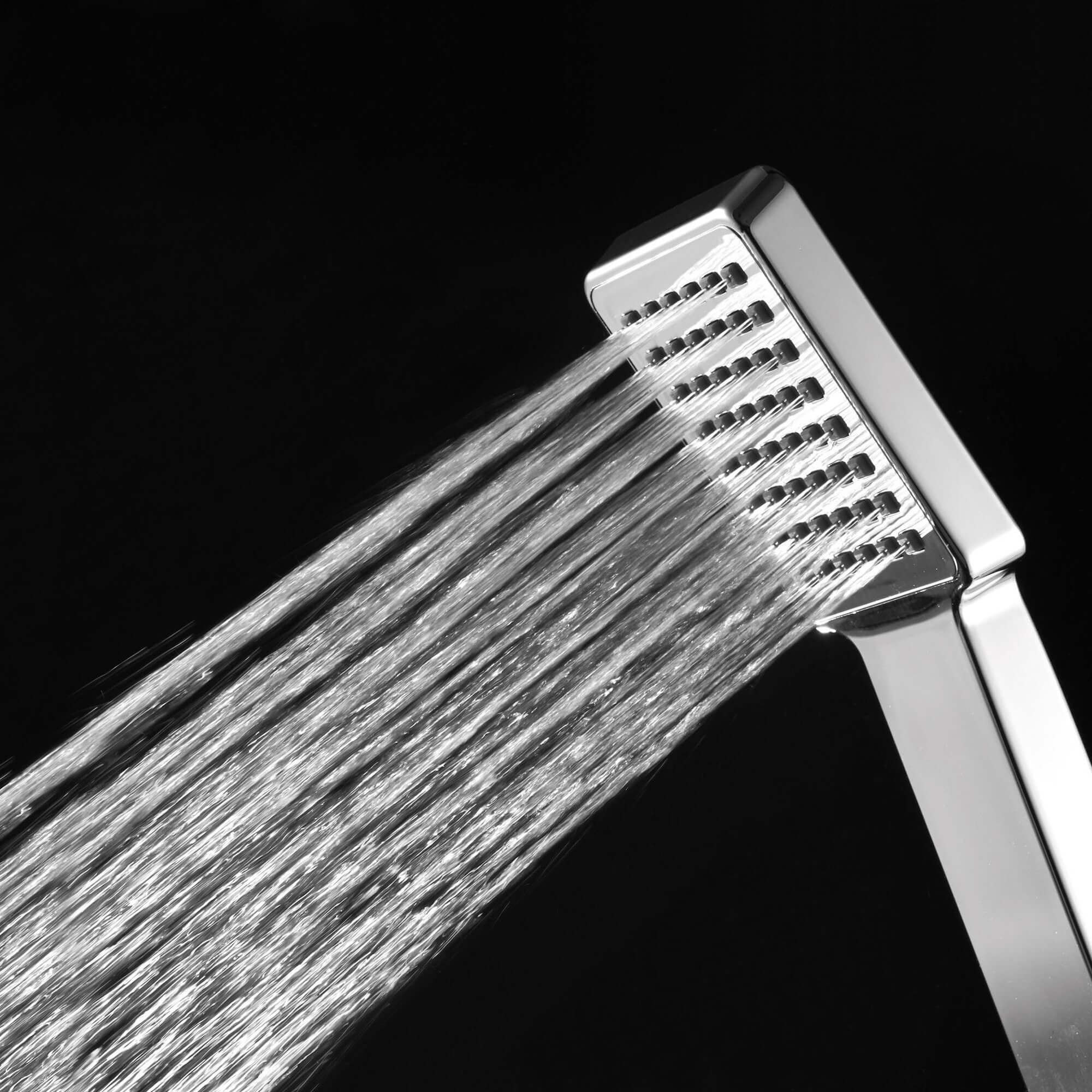 Square dual shower riser rail kit for concealed installation - chrome - Image 2