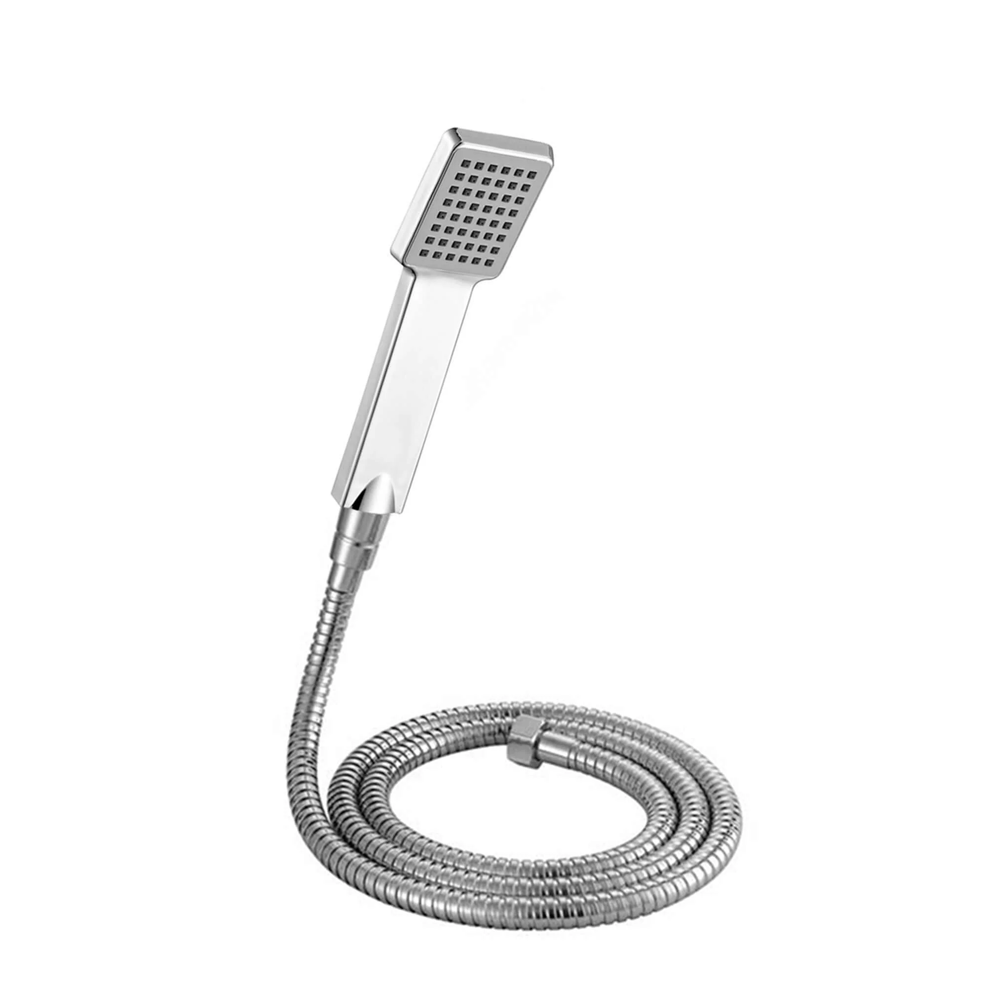Square Paddle Hand Shower Kit incl. Hose and Wall Bracket - Chrome - Image 6