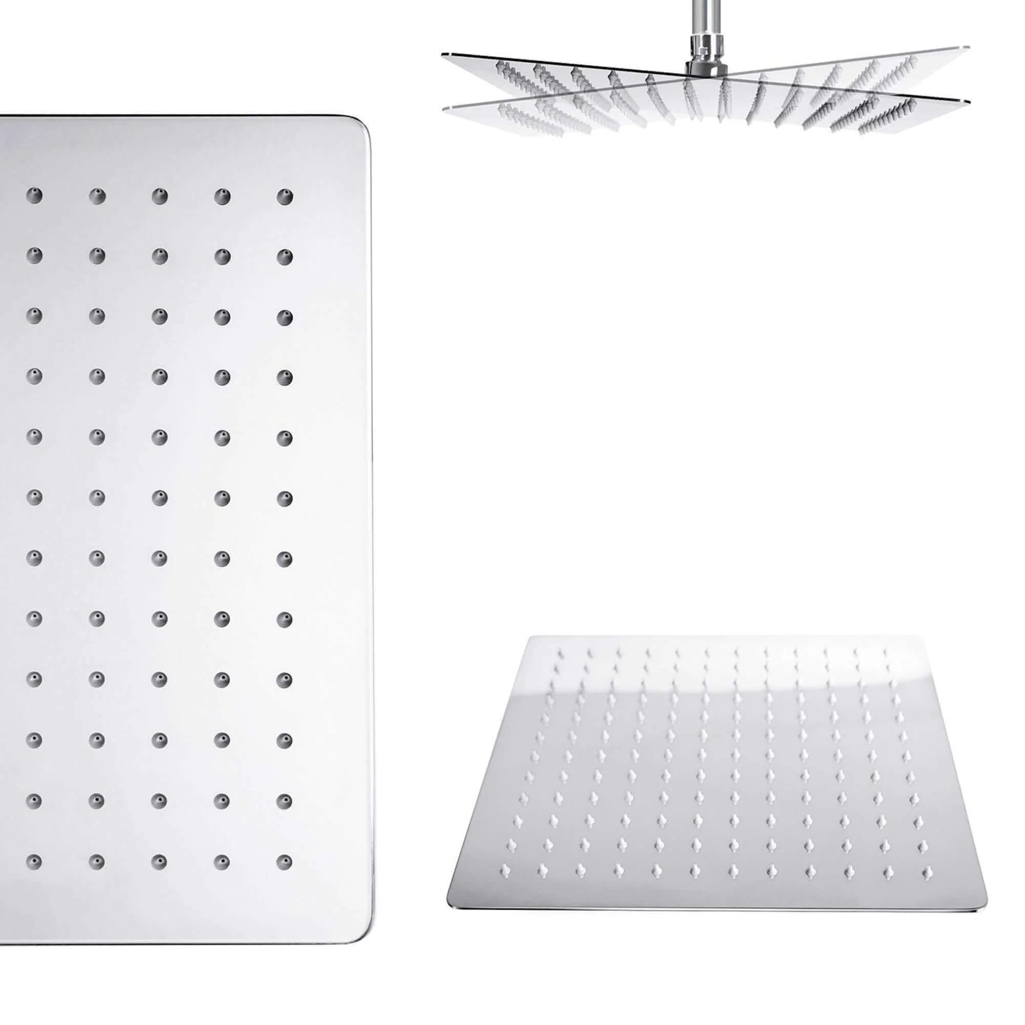 Square ultra slim shower head stainless steel 200mm - chrome - Image 2