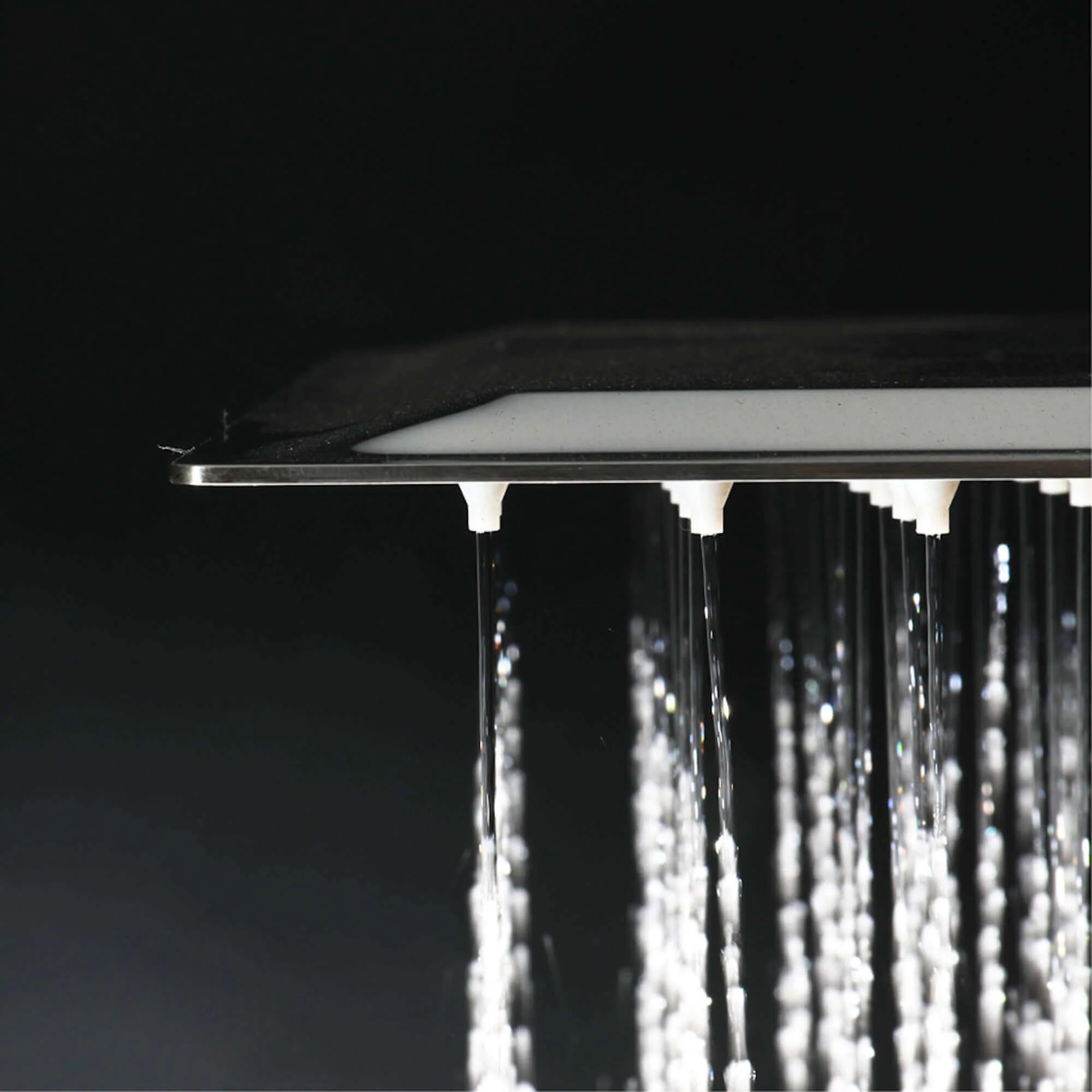 Square ultra slim shower head stainless steel 200mm - chrome - Image 3